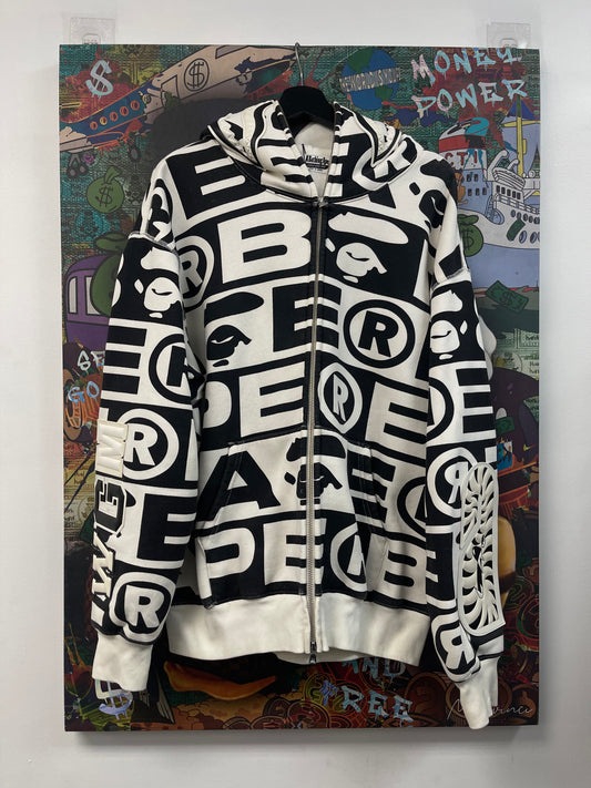 BAPE Black White Shark Hoodie