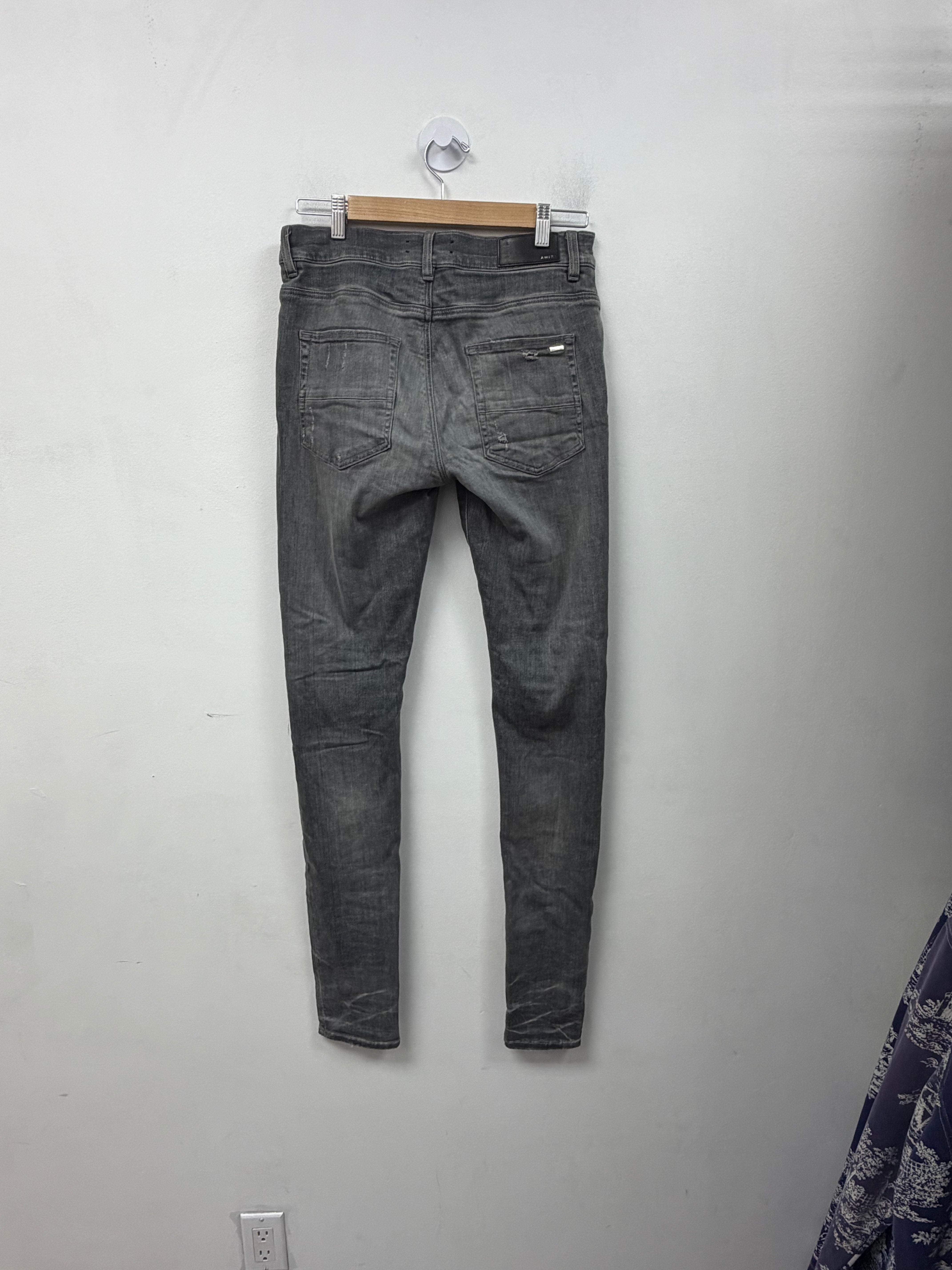 Amiri MX1 Grey Playboy Patch Jeans