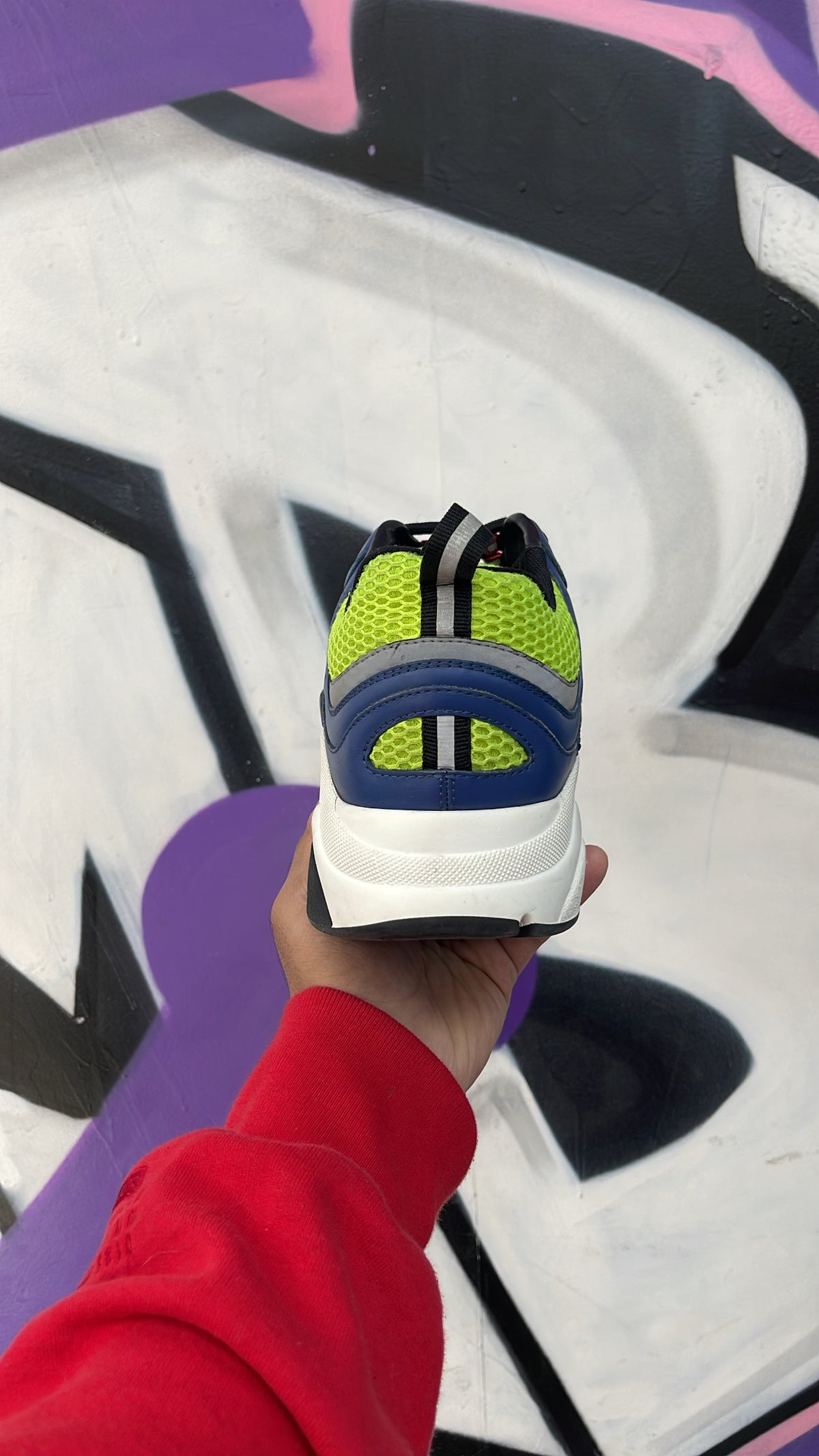 Dior B22 Navy Lime Sneakers