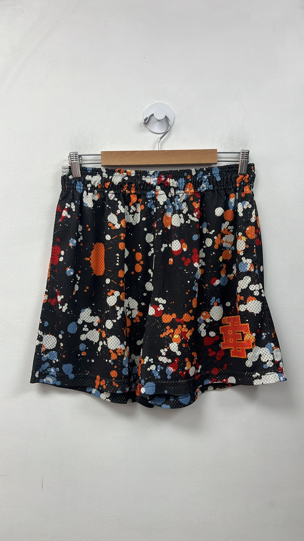 Eric Emanuel Black Paint Splatter Shorts
