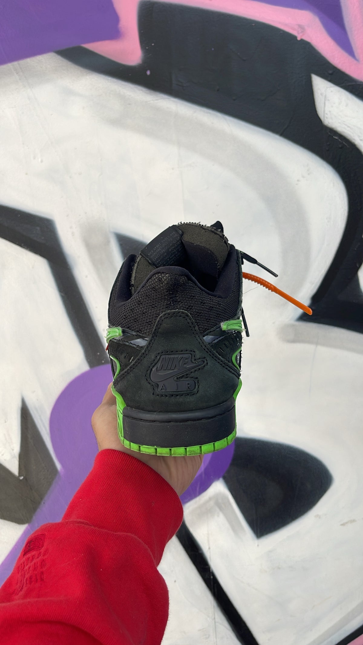 Nike x Off White Rubber Dunk Green Strike Sneakers