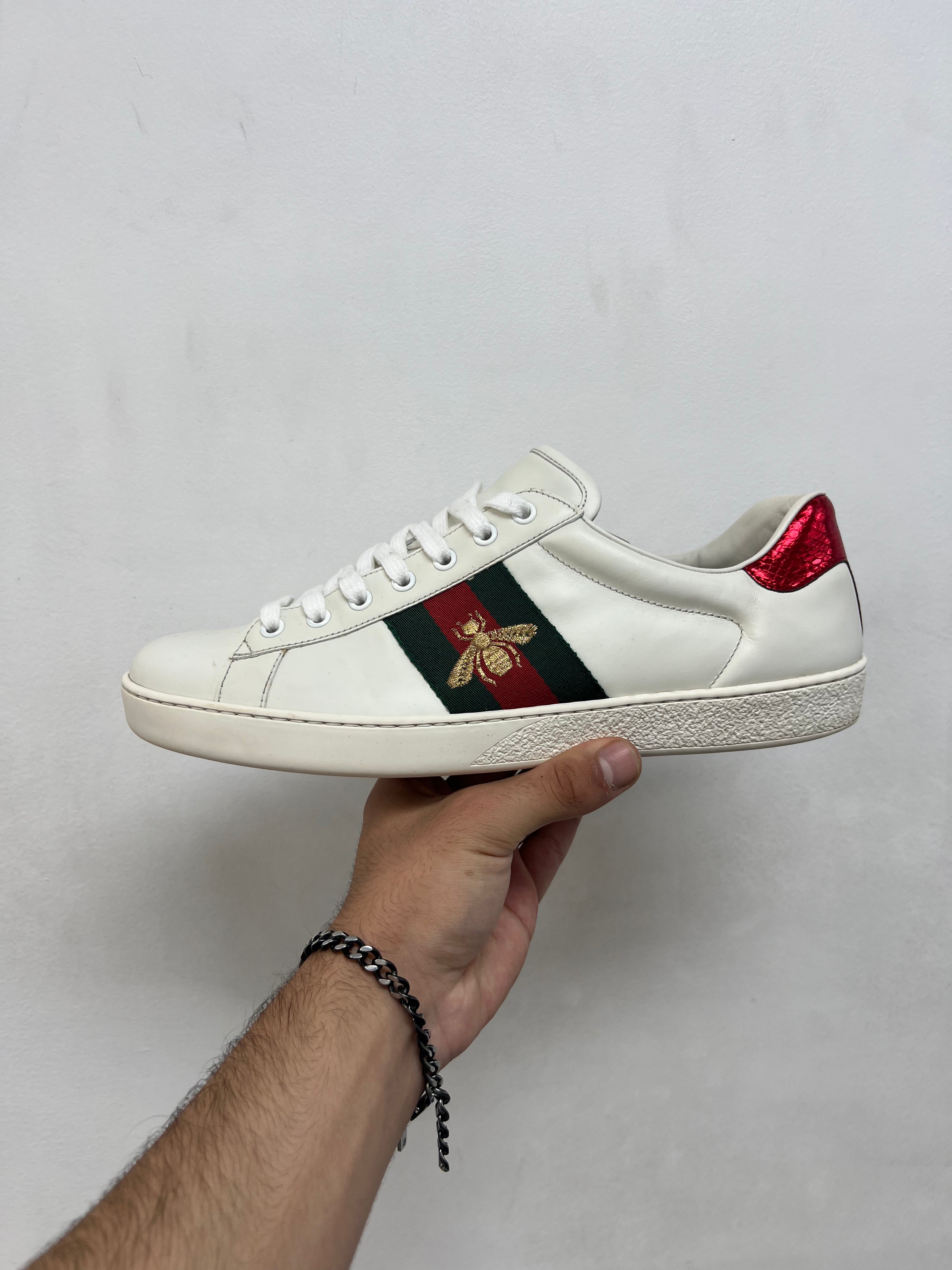Gucci White Red Green Ace Bee Sneakers