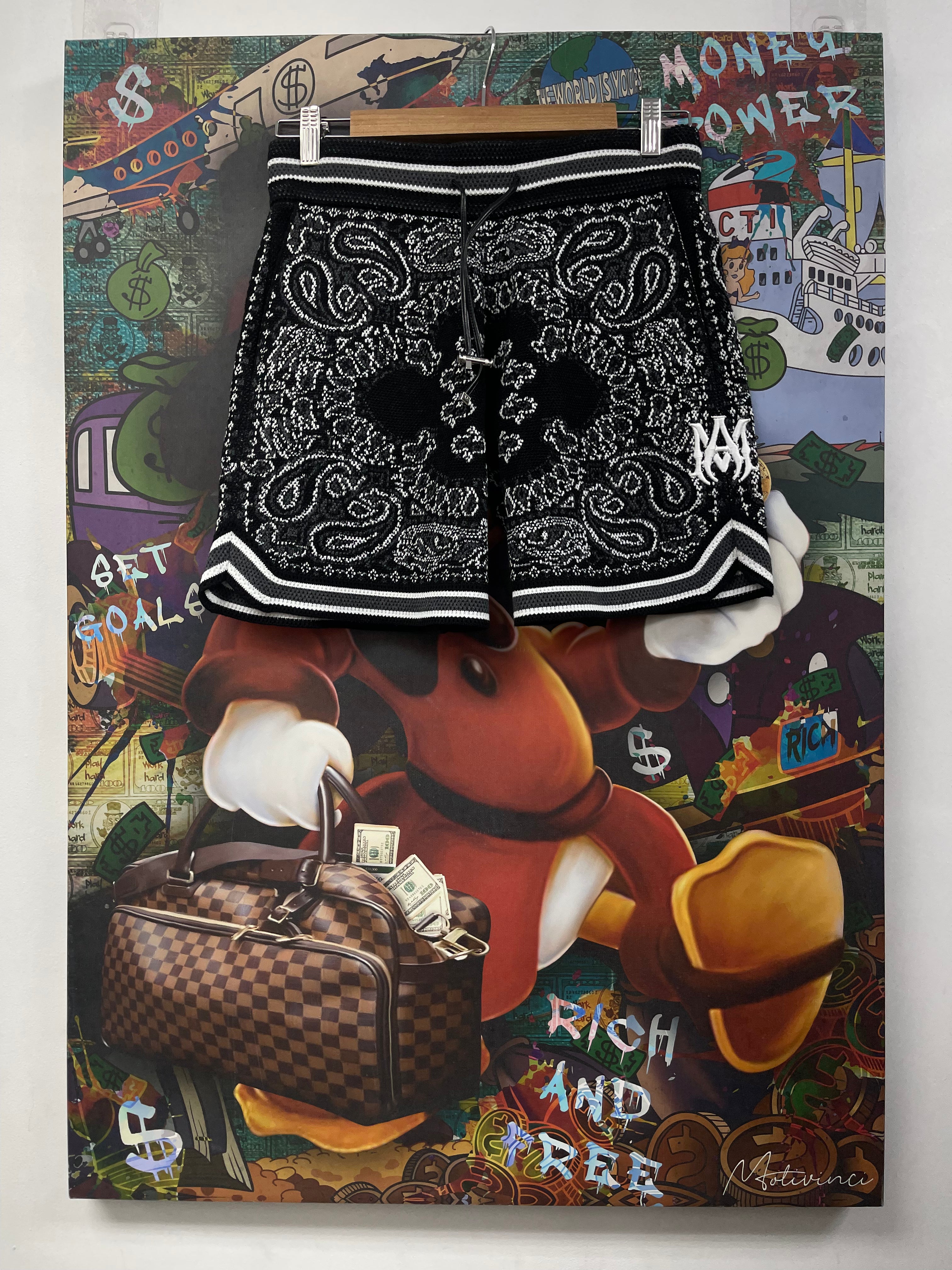 Amiri Black Bandana B-Ball Shorts