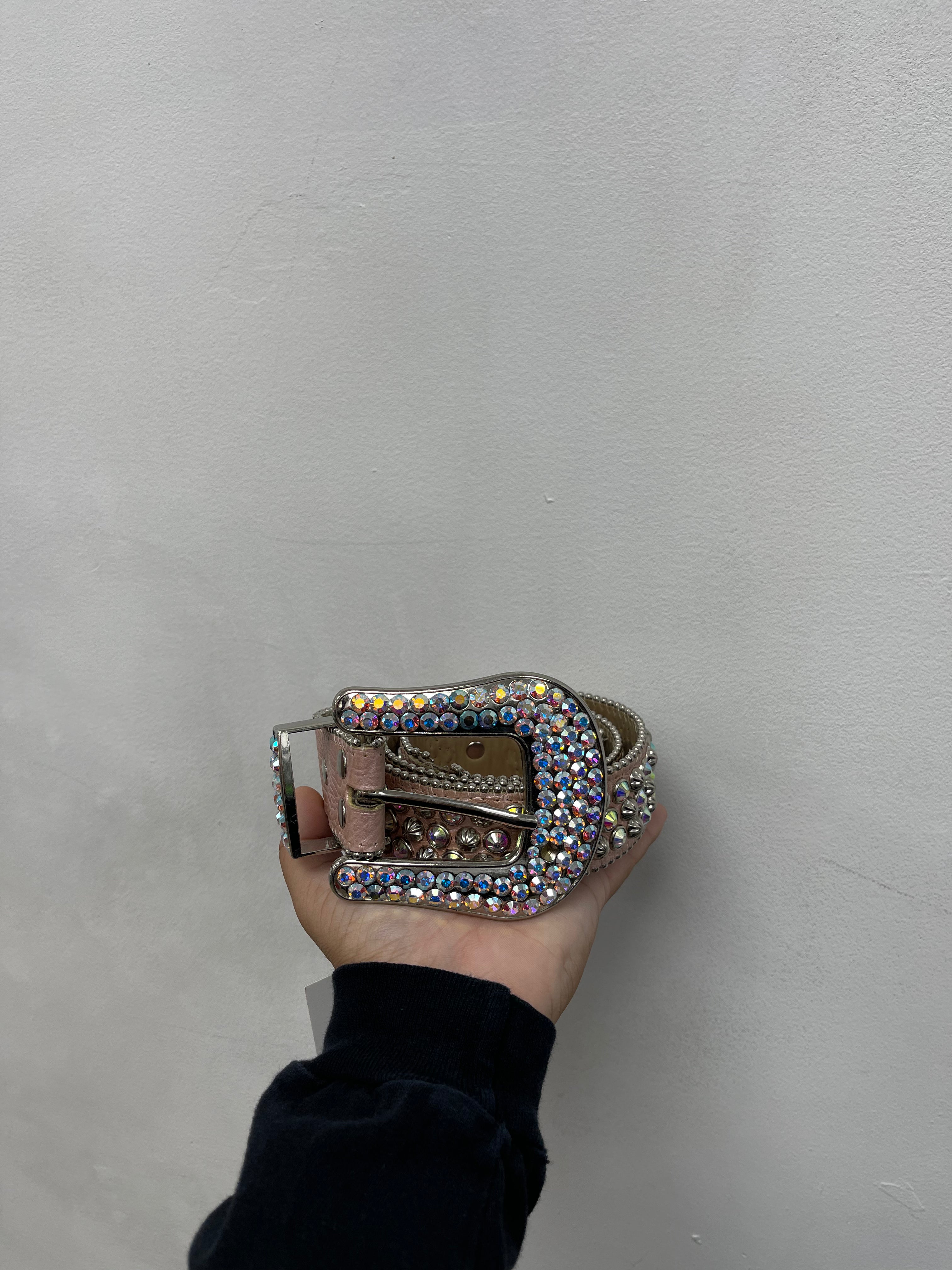 BB Simon Pink Rhinestone Belt