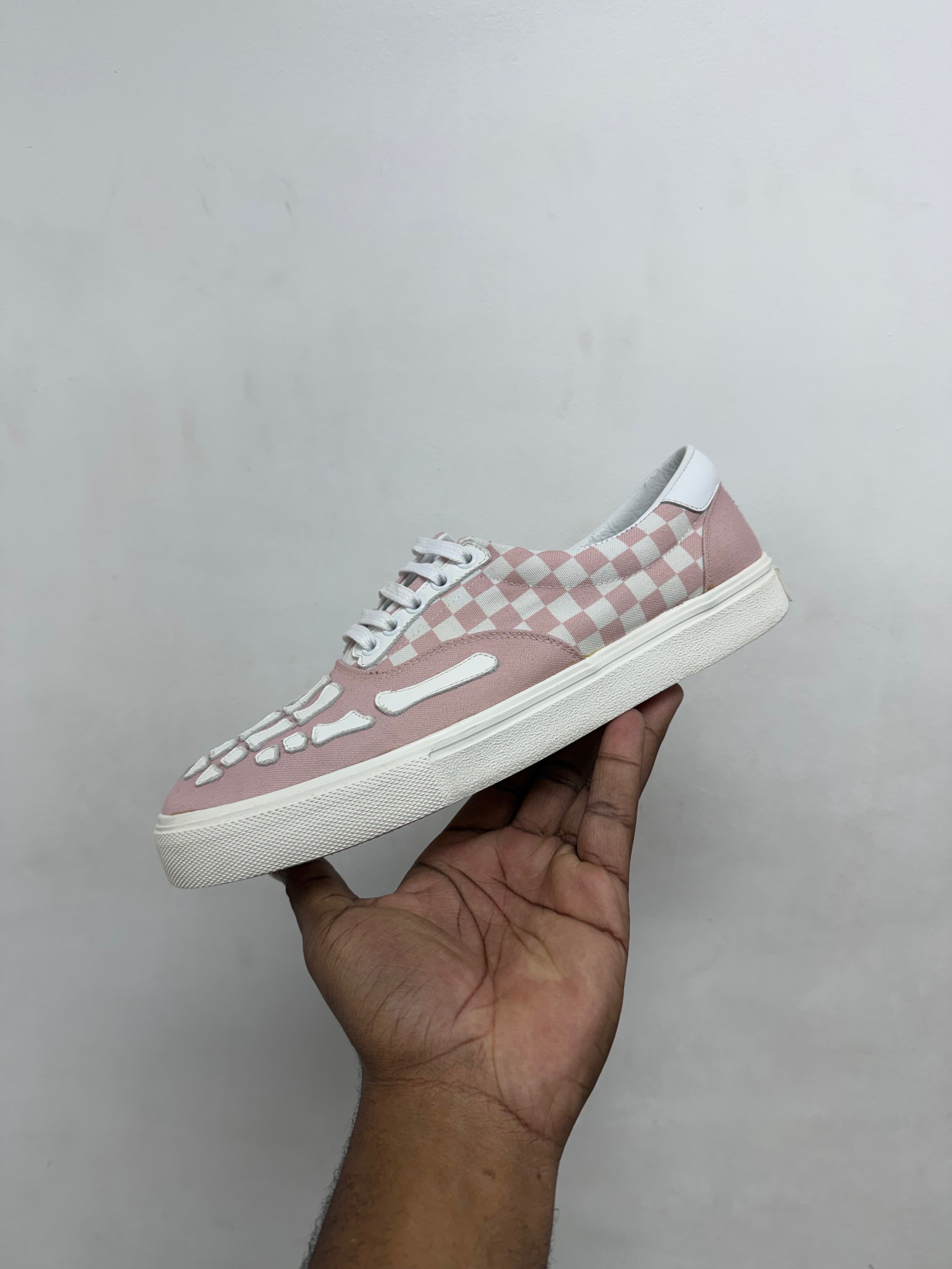 Amiri Pink Checkered Sneakers