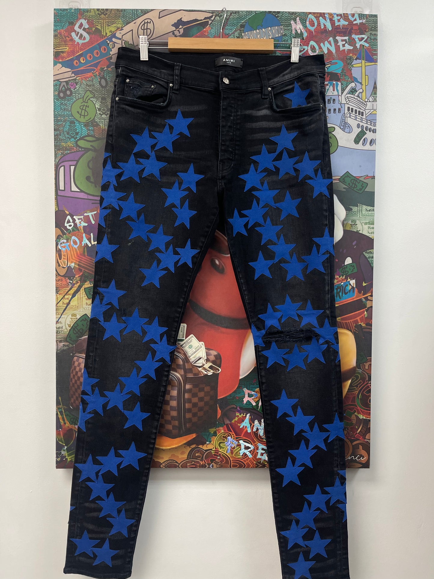Amiri Blue Black Chemist Jeans