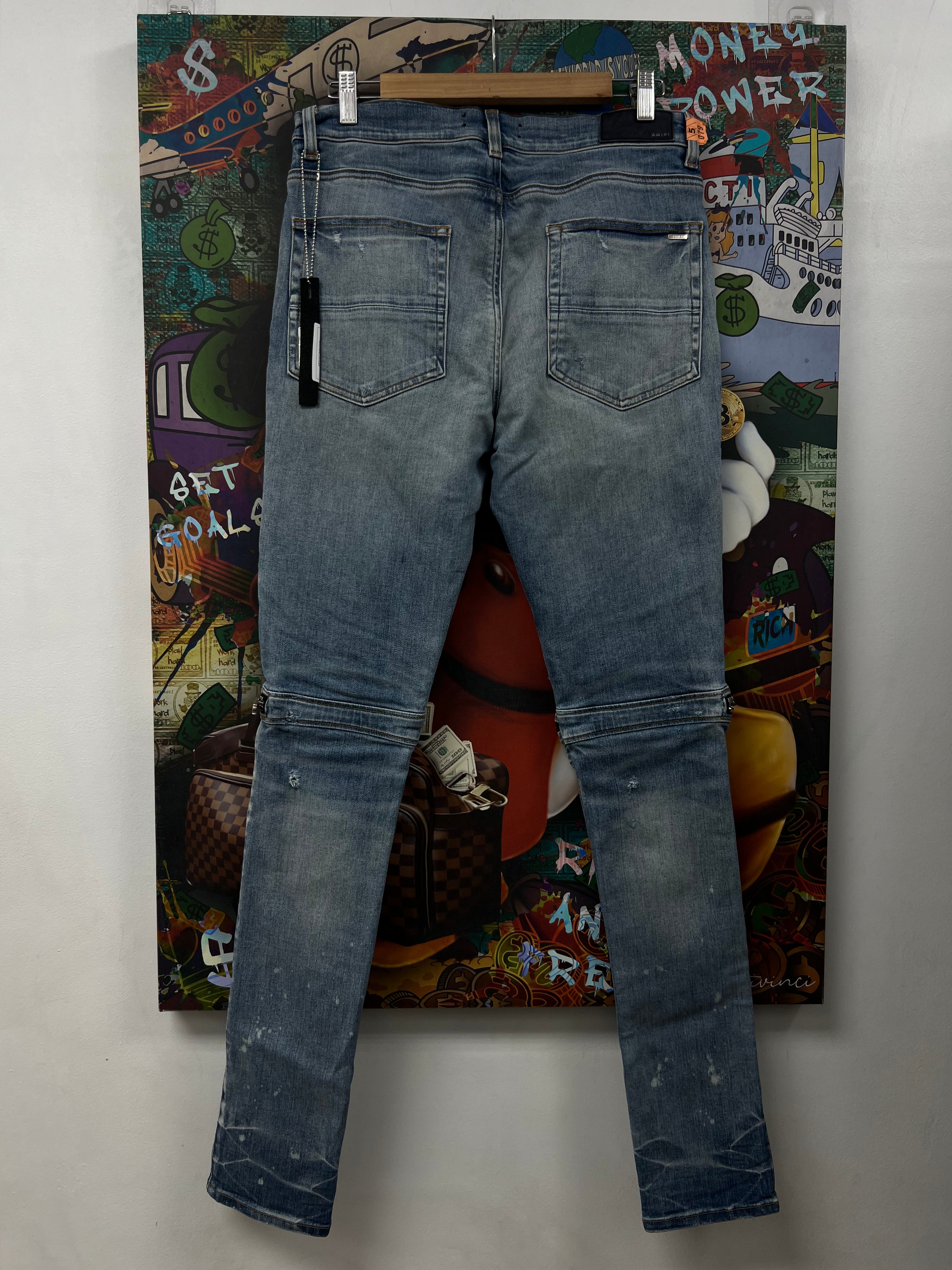 Amiri MX2 Light Wash Yellow Honey Comb Jeans