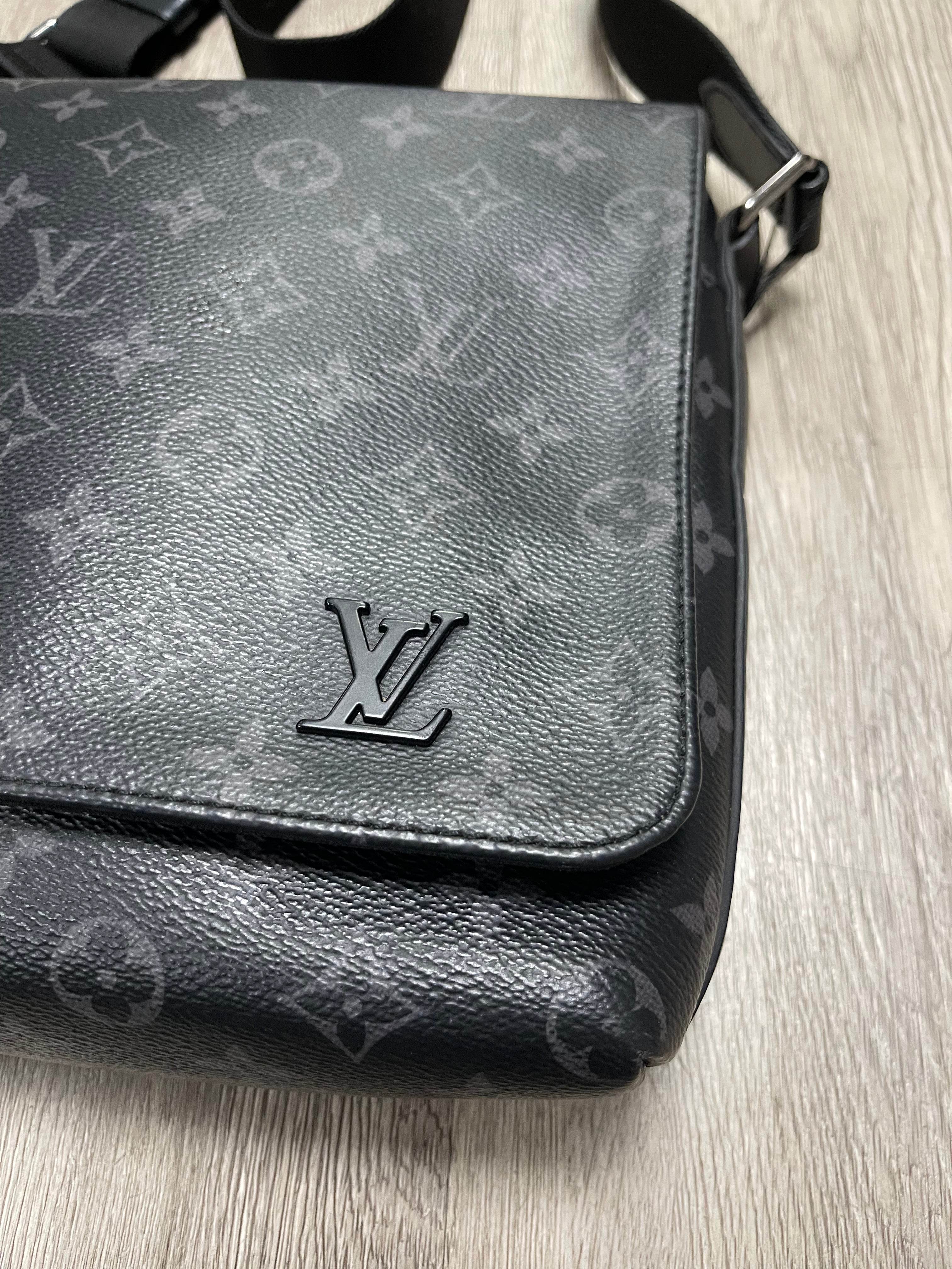 Louis Vuitton Black Monogram District Messenger Bag