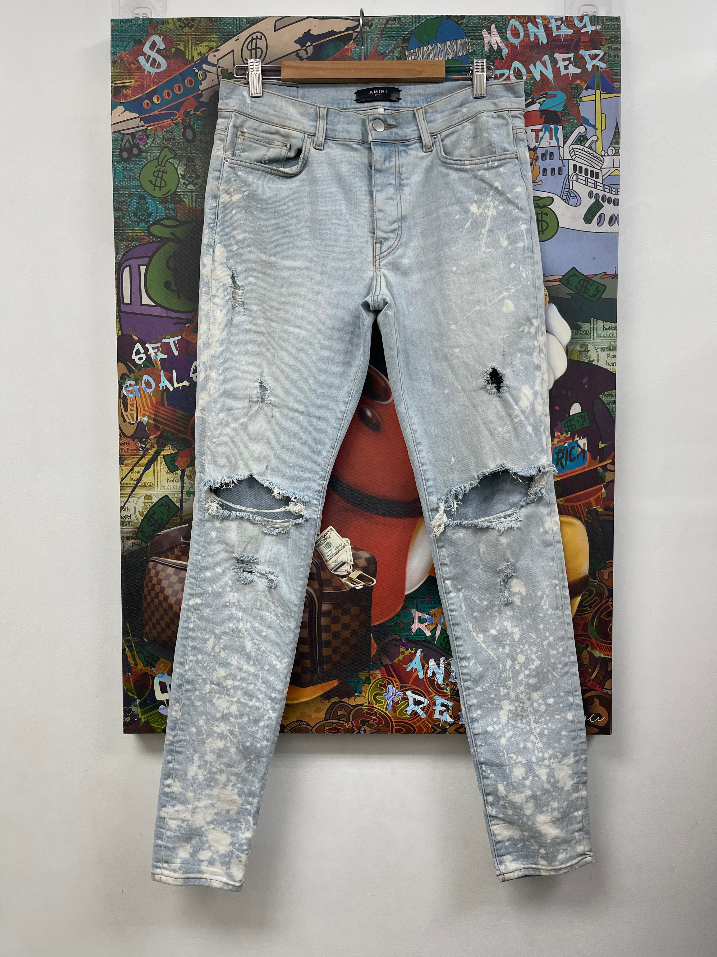Amiri Light Wash Bleached Jeans