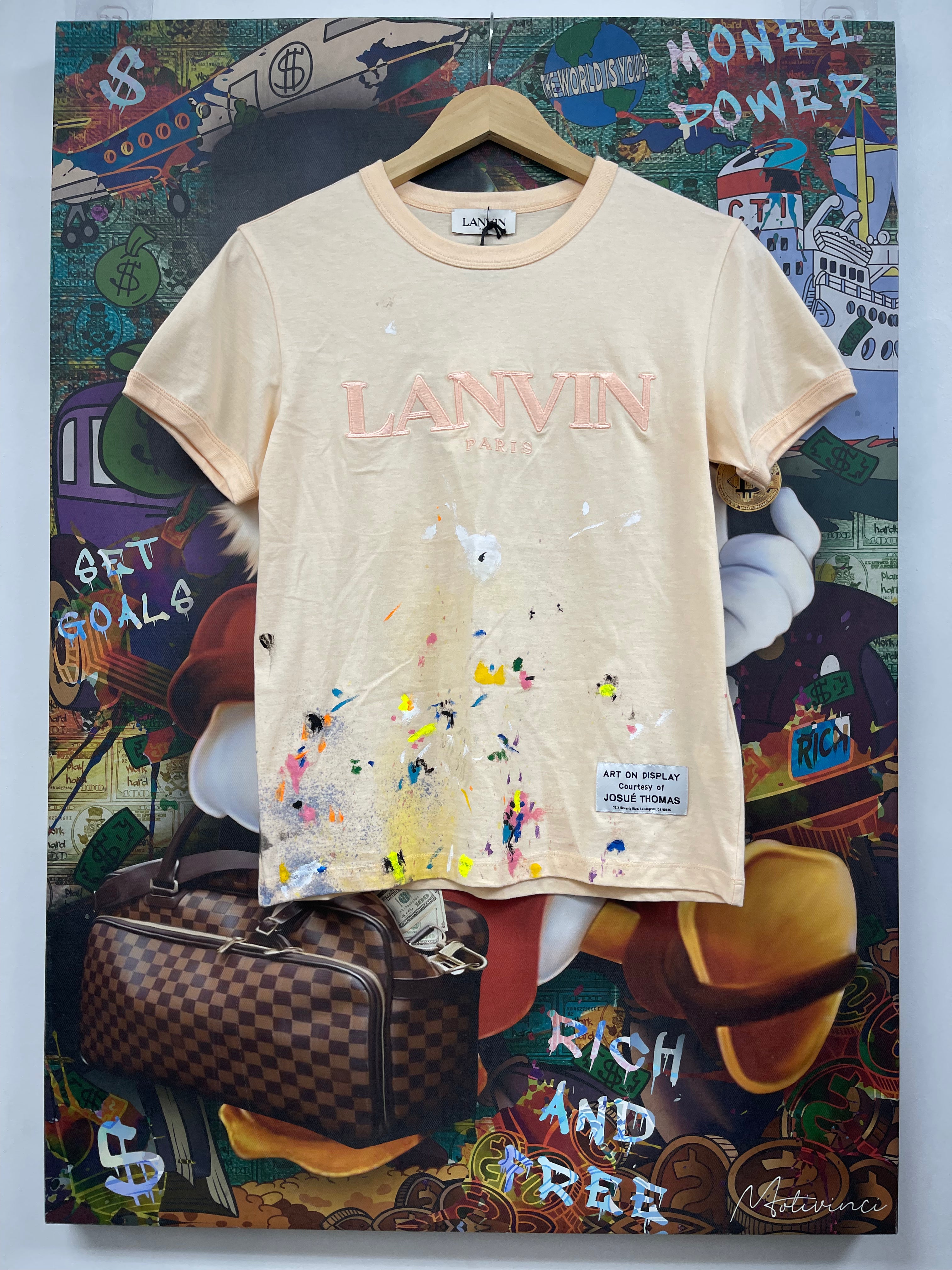 Lanvin x Gallery Dept Peach Paint Splatter Tee