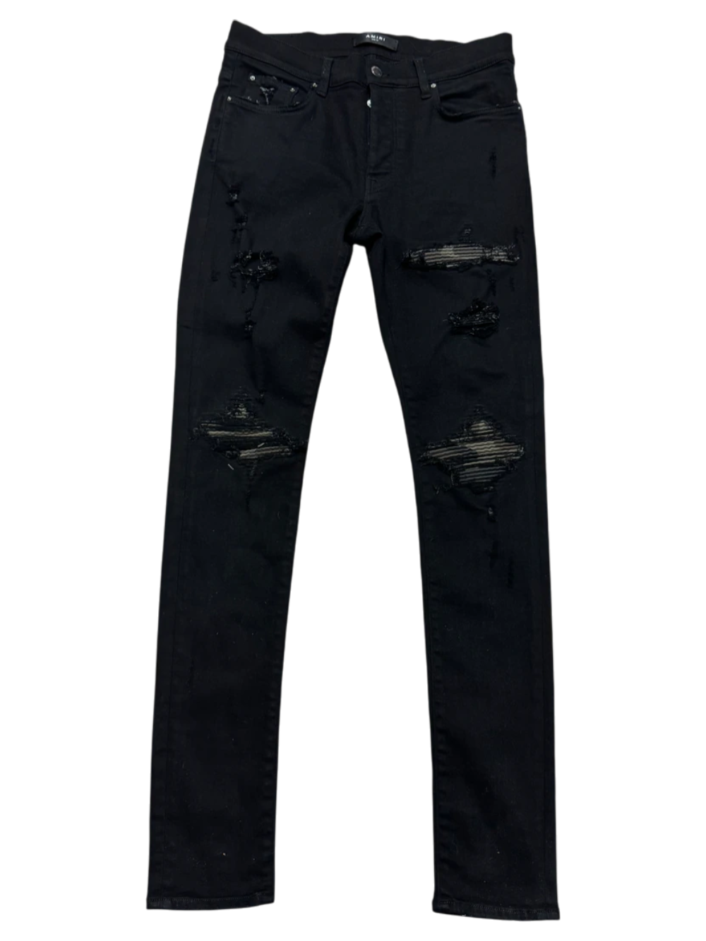 Amiri Camo Patch MX1 Black Jeans