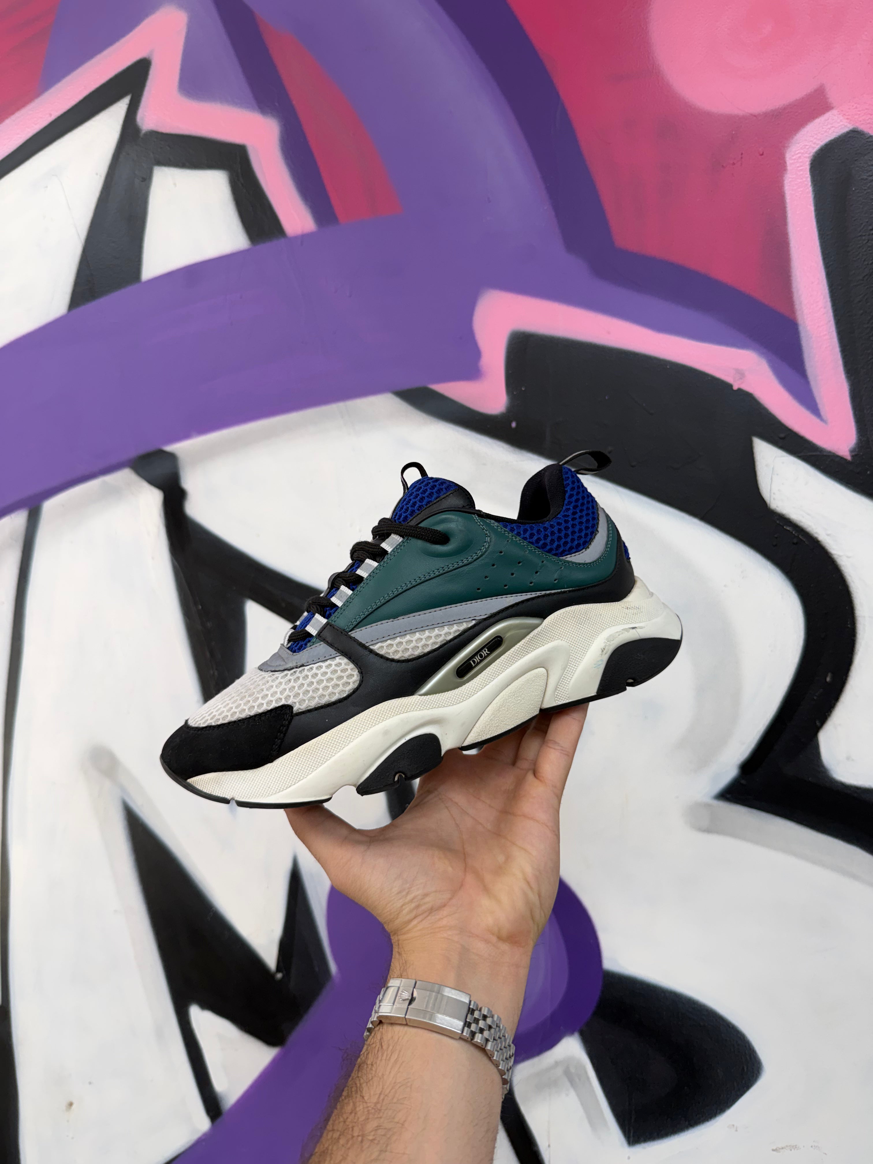 Dior Navy Green B22 Sneakers