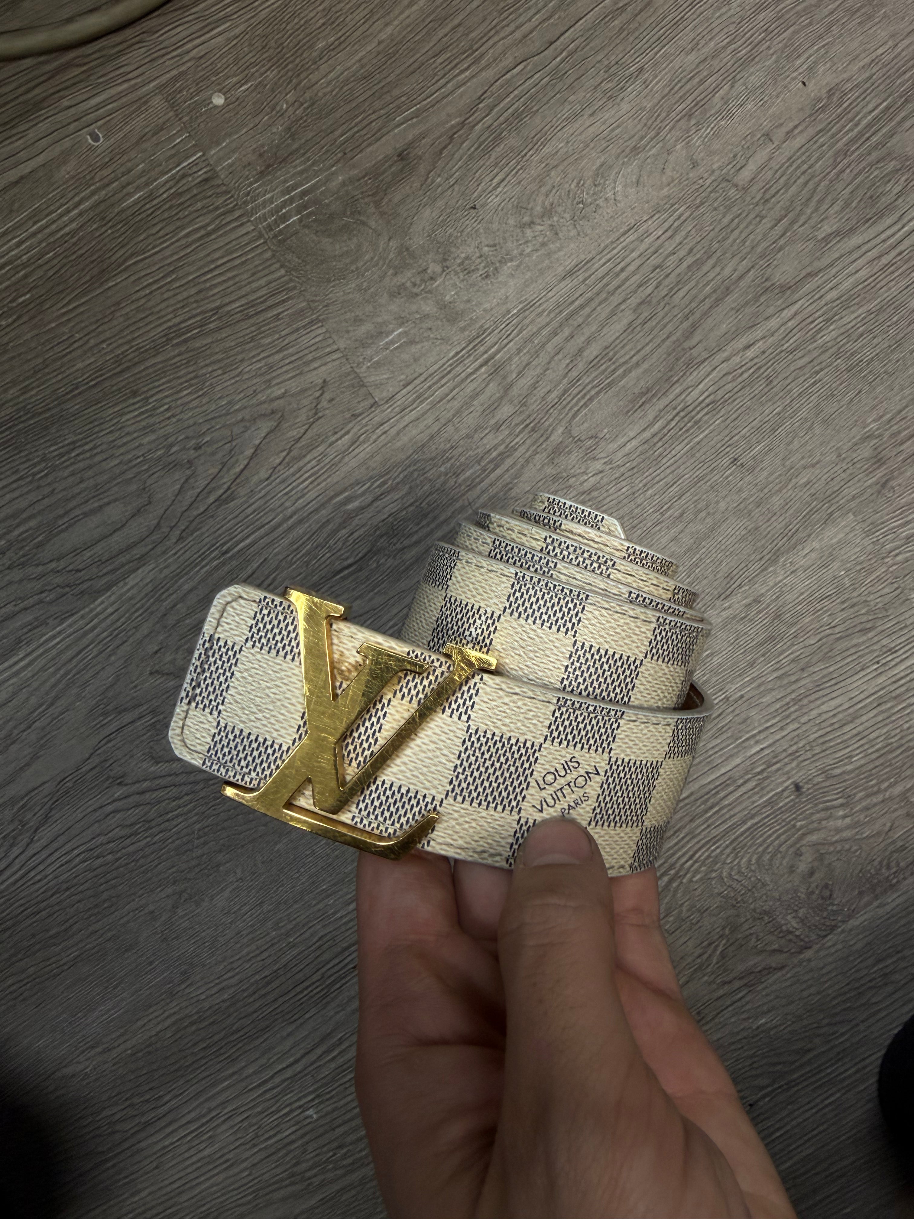 Louis Vuitton White Purple Damier (100-40) Belt
