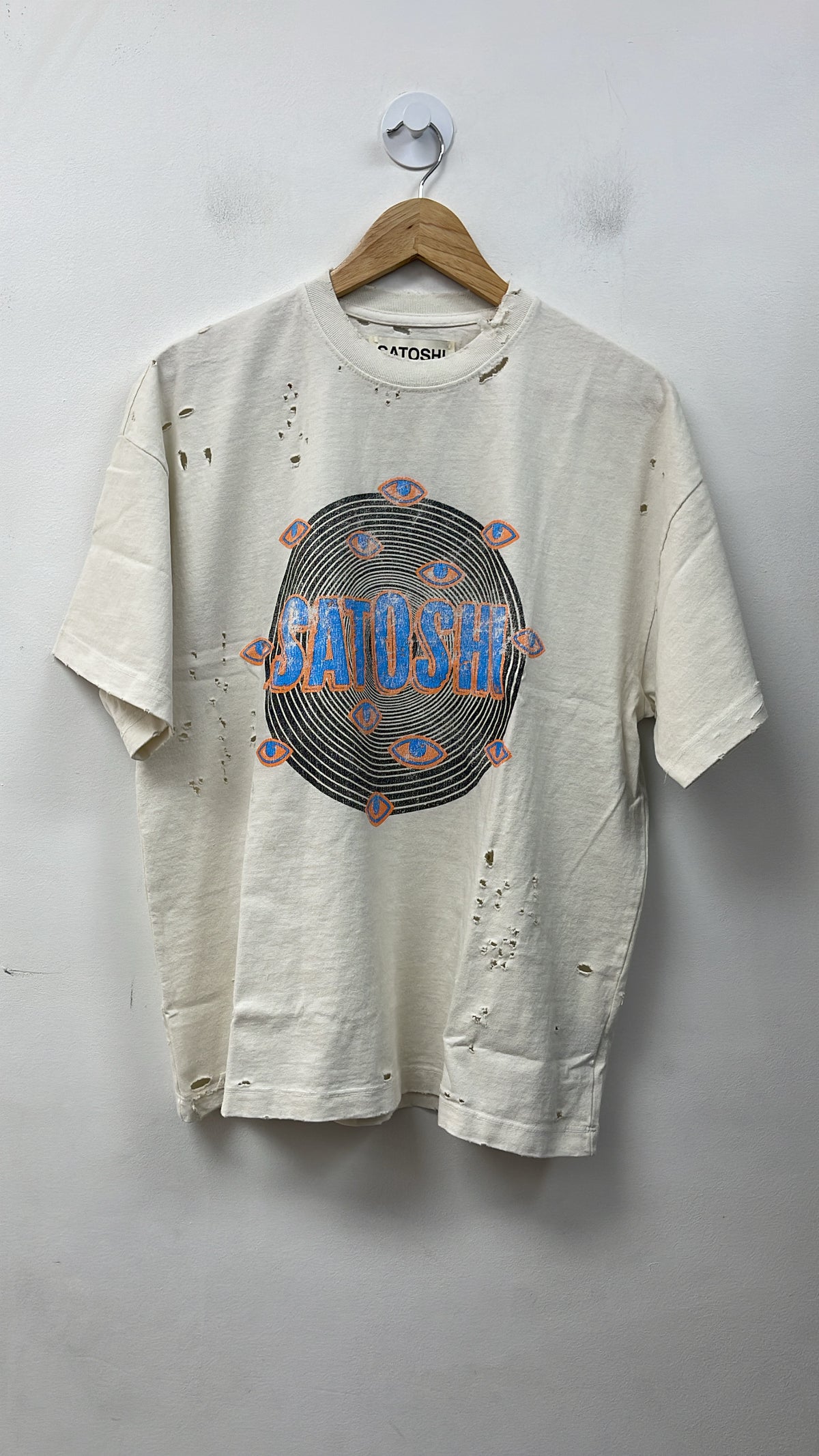 Satoshi Nakamoto Eyes White Tee