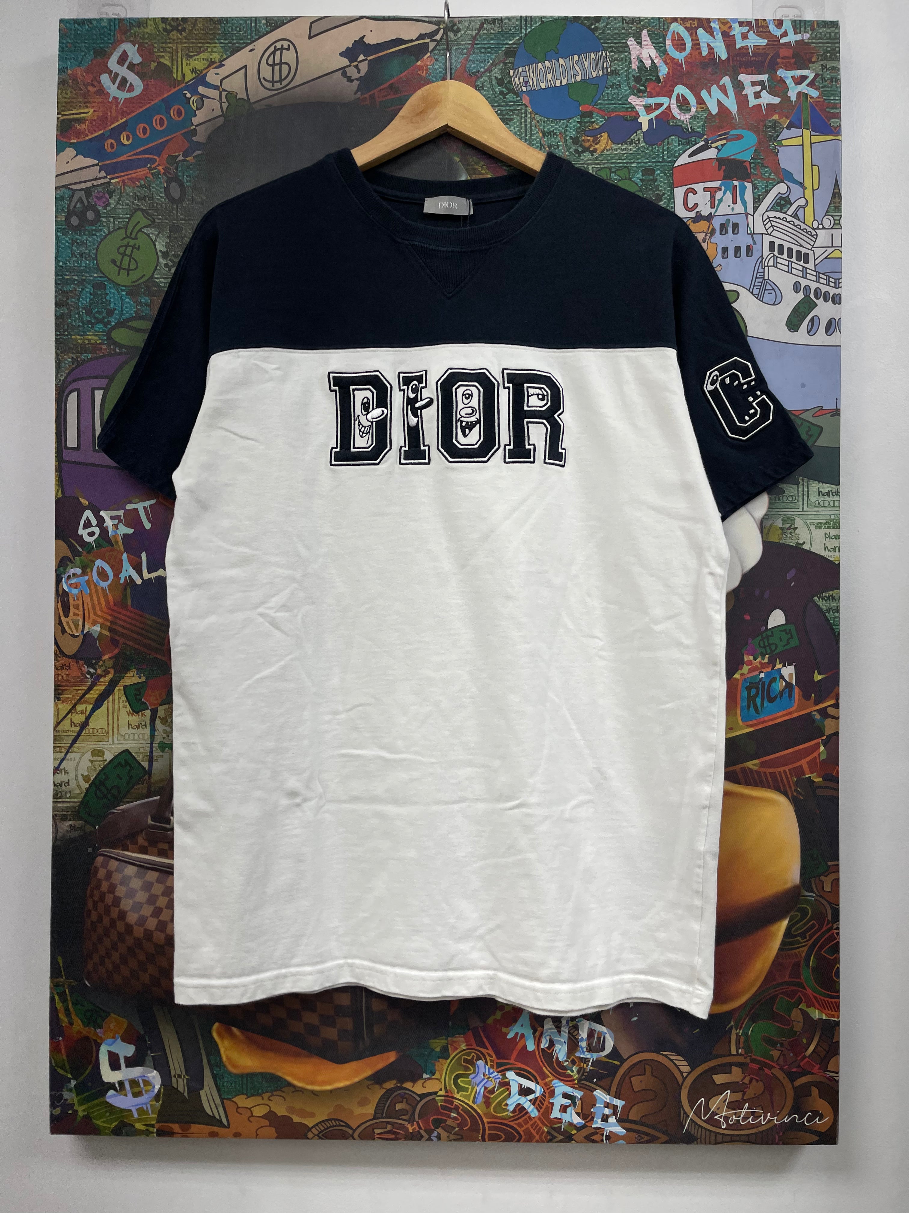 Dior White Navy Kenny Scharf Tee