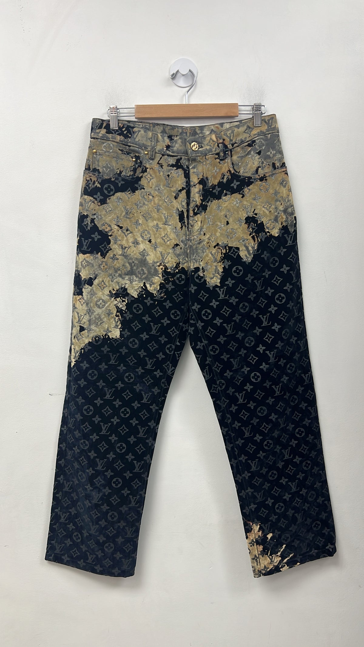 Louis Vuitton Bleached Monogram Jeans