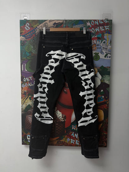 Godspeed Black White Logo Jeans