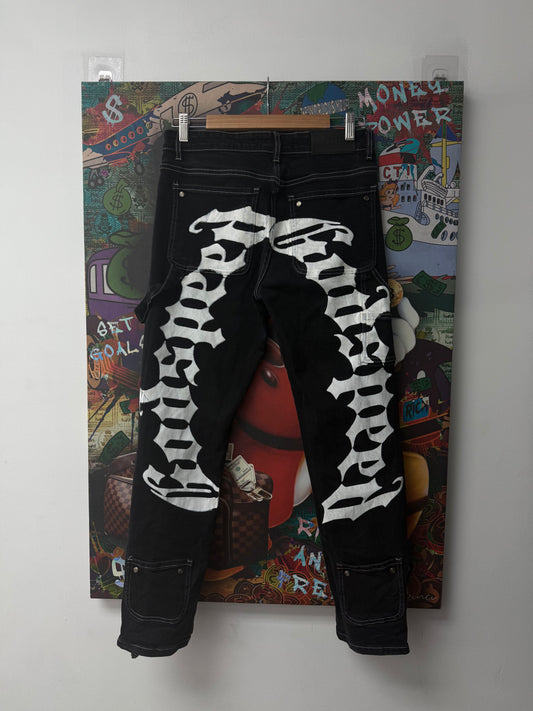 Godspeed Black White Logo Jeans