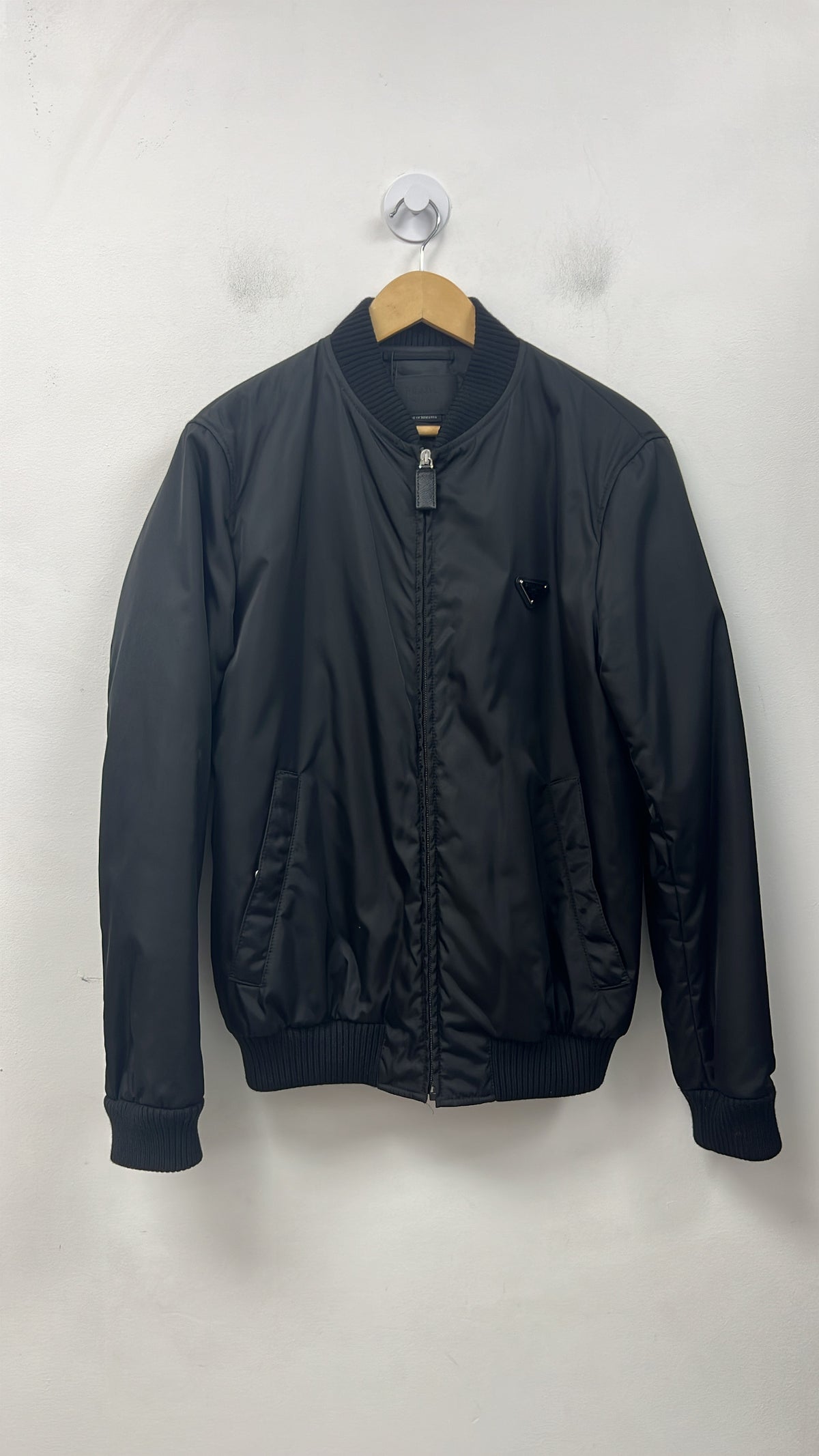 Prada Black Re-Neylon Bomber Jacket
