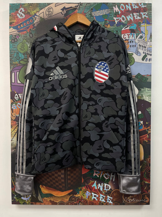 BAPE Adidas Camo Zip Up