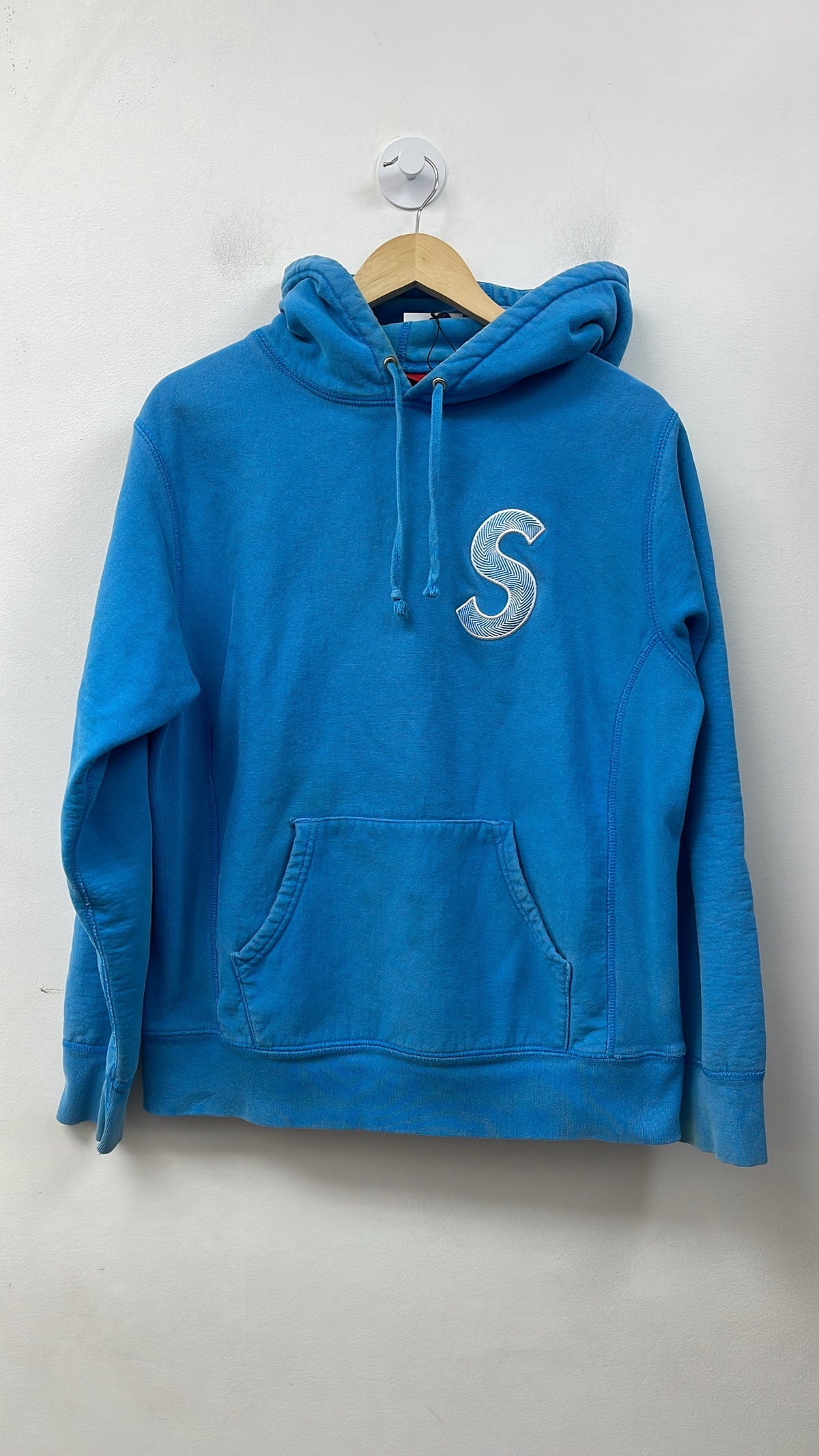Supreme Baby Blue Embroidered S Logo Hoodie