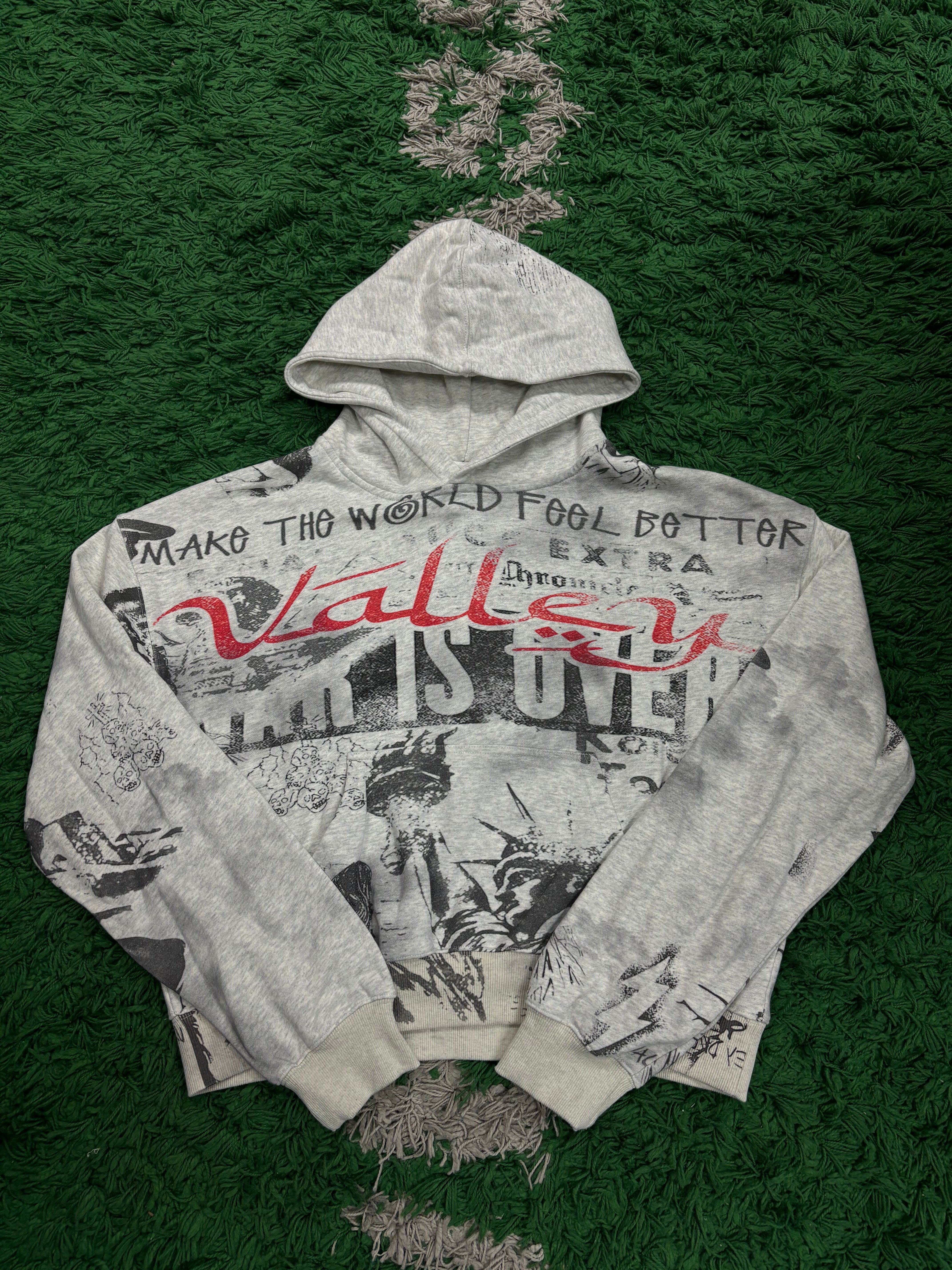 Vale Forever Mural Hoodie Grey New