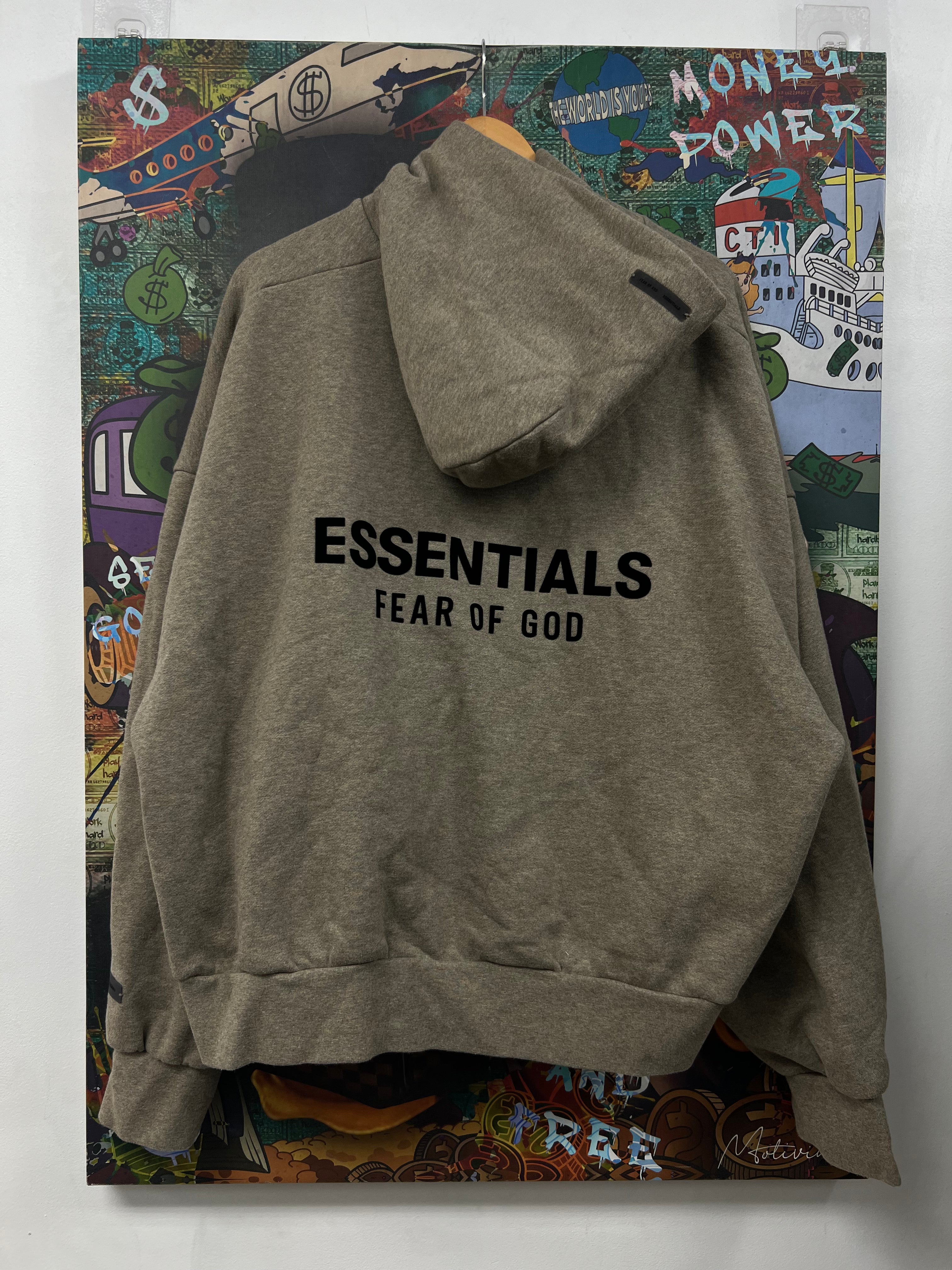 Essentials Dark Oatmeal Hoodie