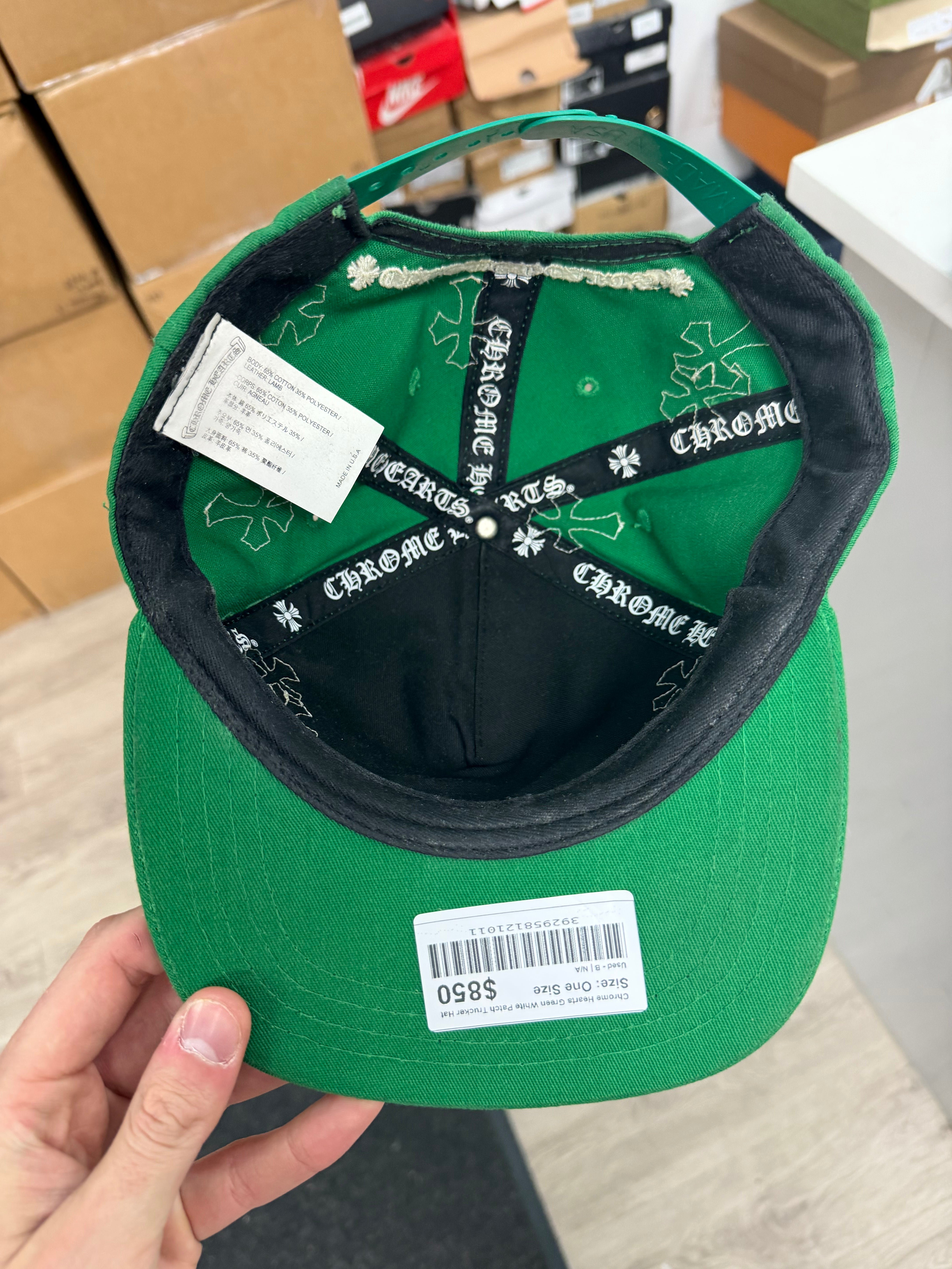 Chrome Hearts Green White Patch Trucker Hat