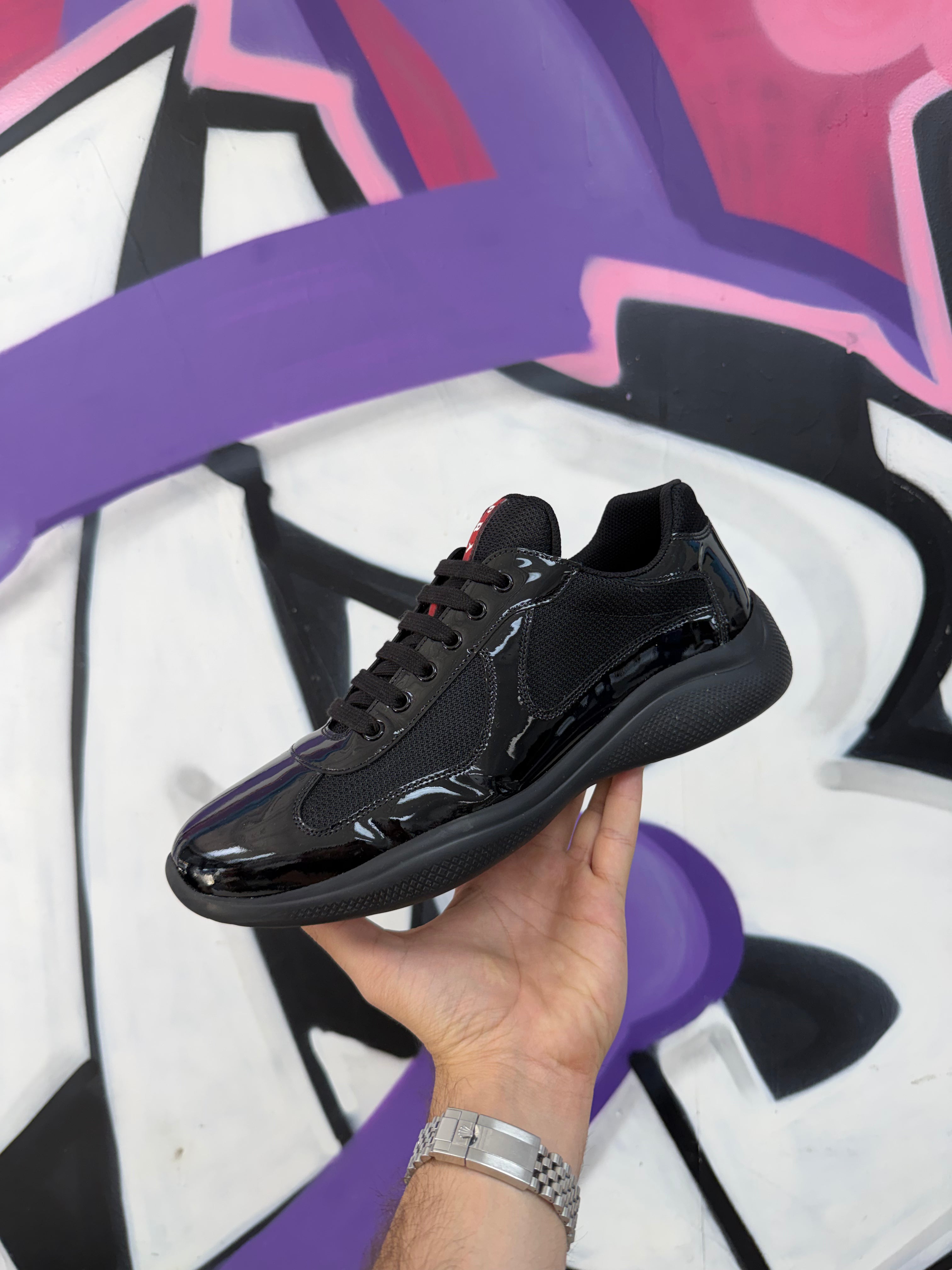 Prada Black Cup Sneakers
