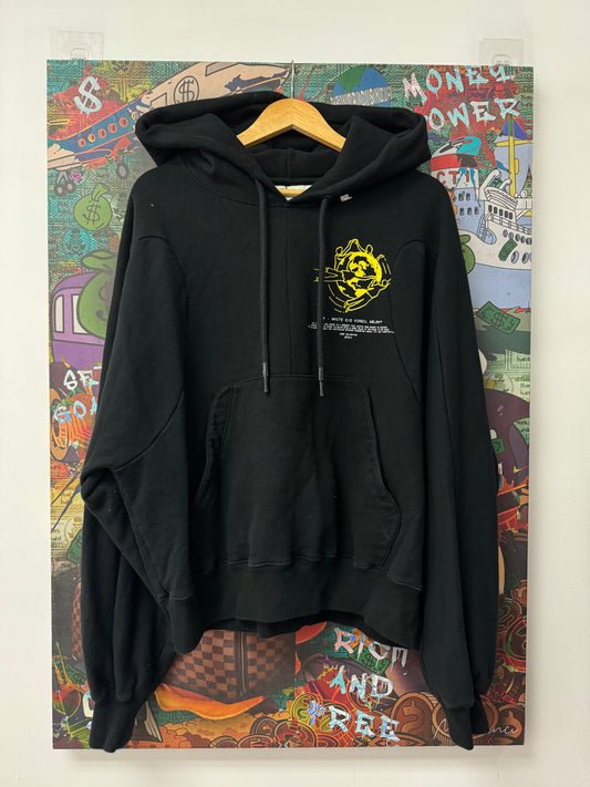 Off White Hoodie Black Yellow Used