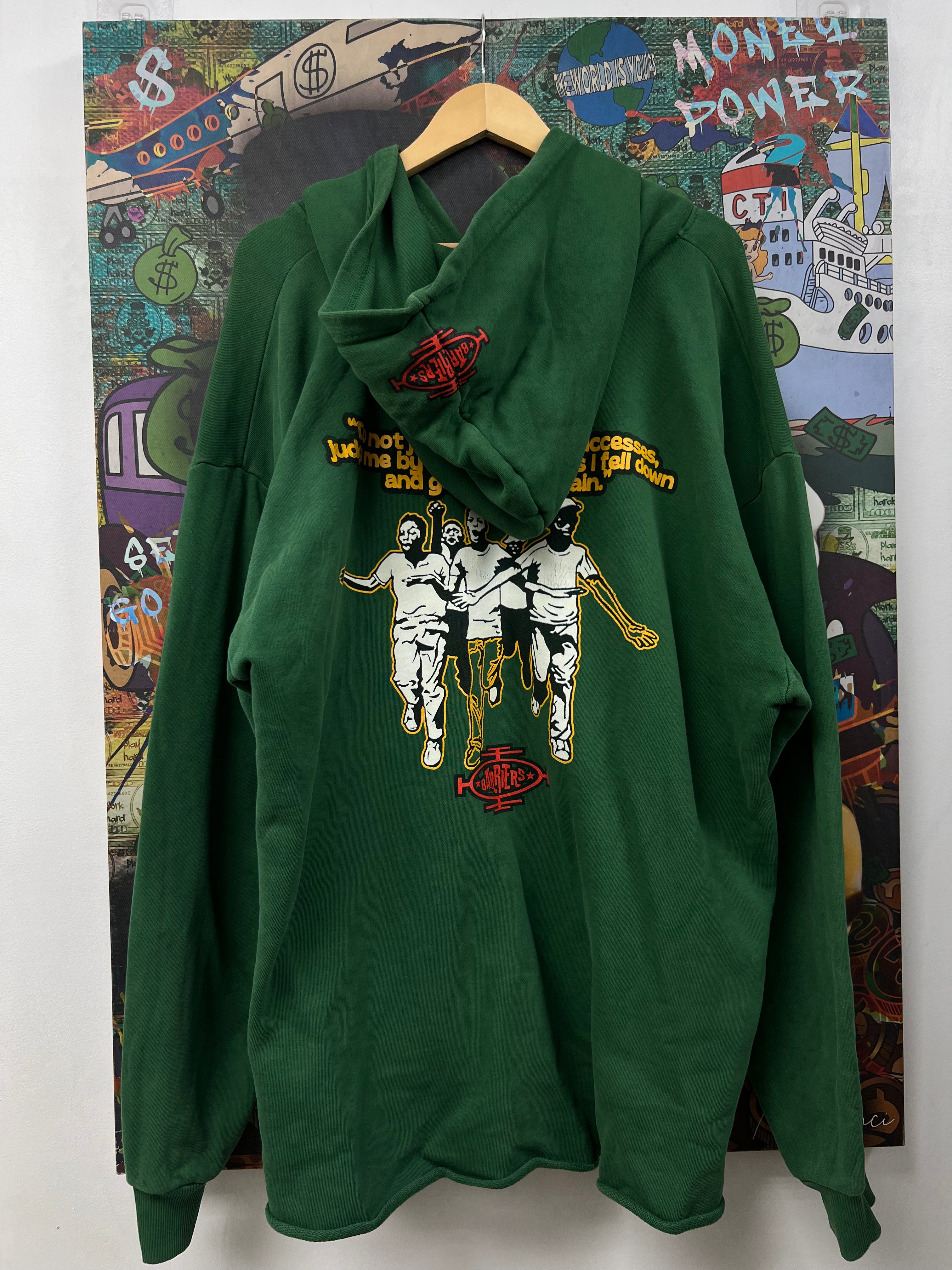 Barriers Green Mandela Hoodie