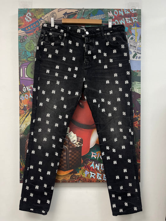 Amiri All Over Logo Thrasher Jeans Jeans