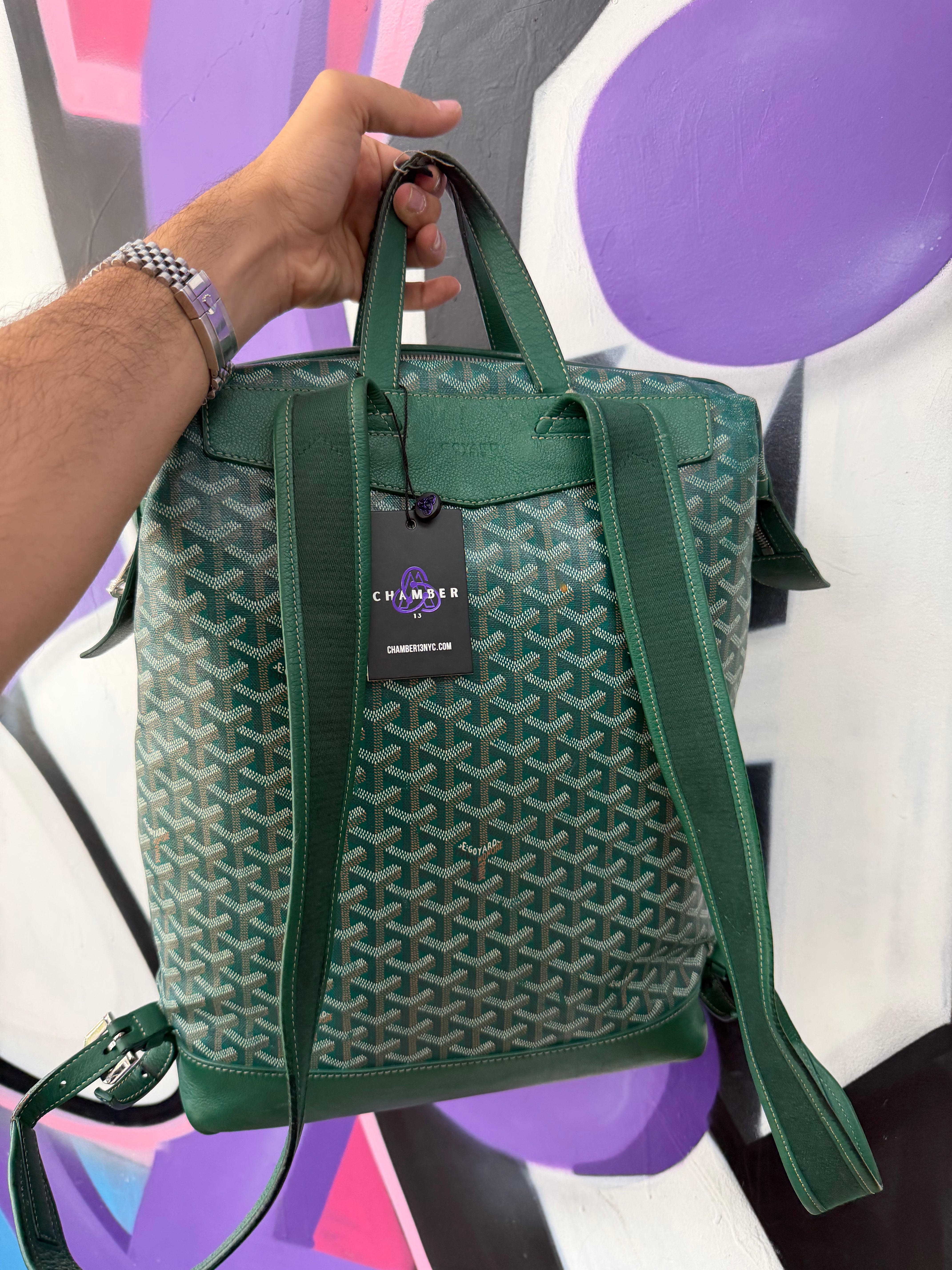 Goyard Green Cisalpin Backpack