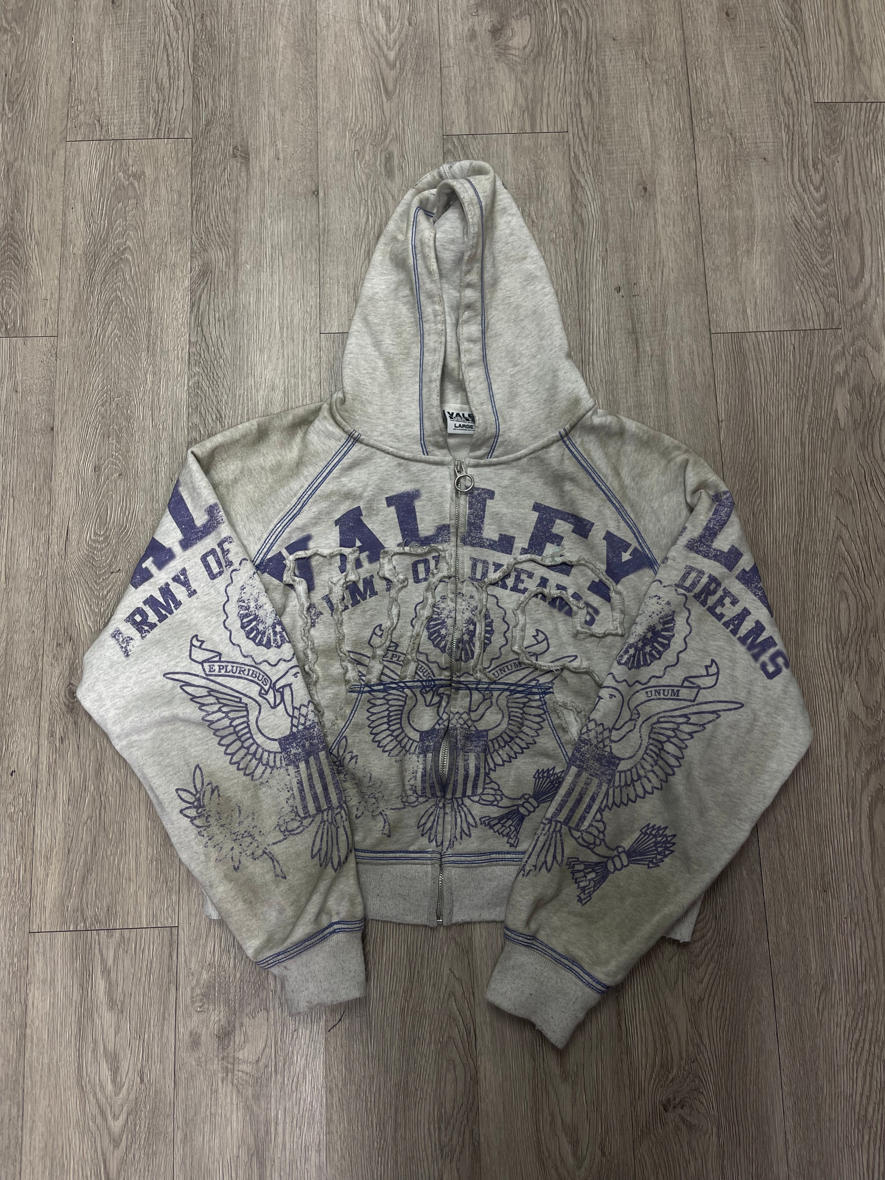 Vale Grey Army Zip Up