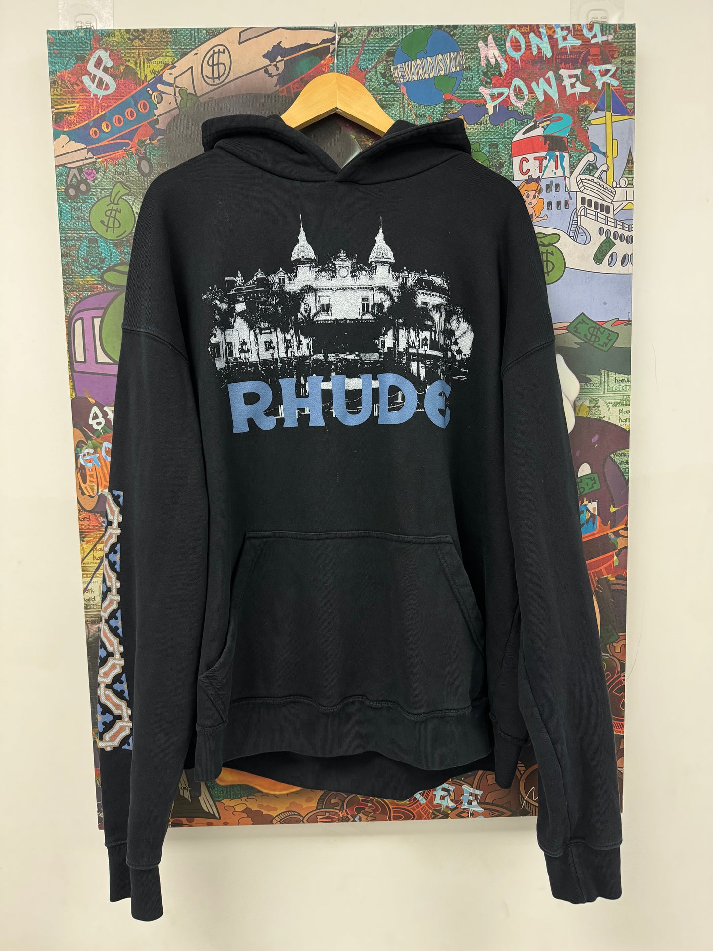 Rhude City Hoodie Navy Baby Blue Used XL N/A