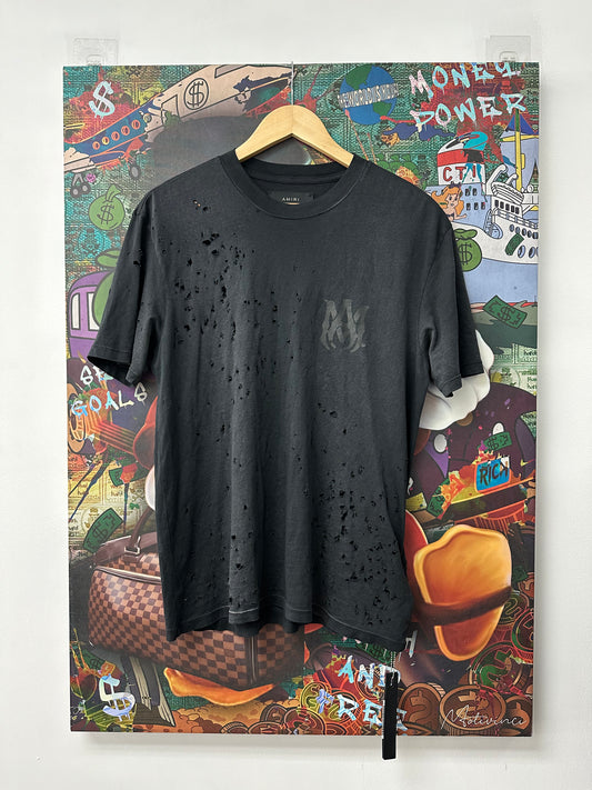 Amiri MA Black Distress Tee Used