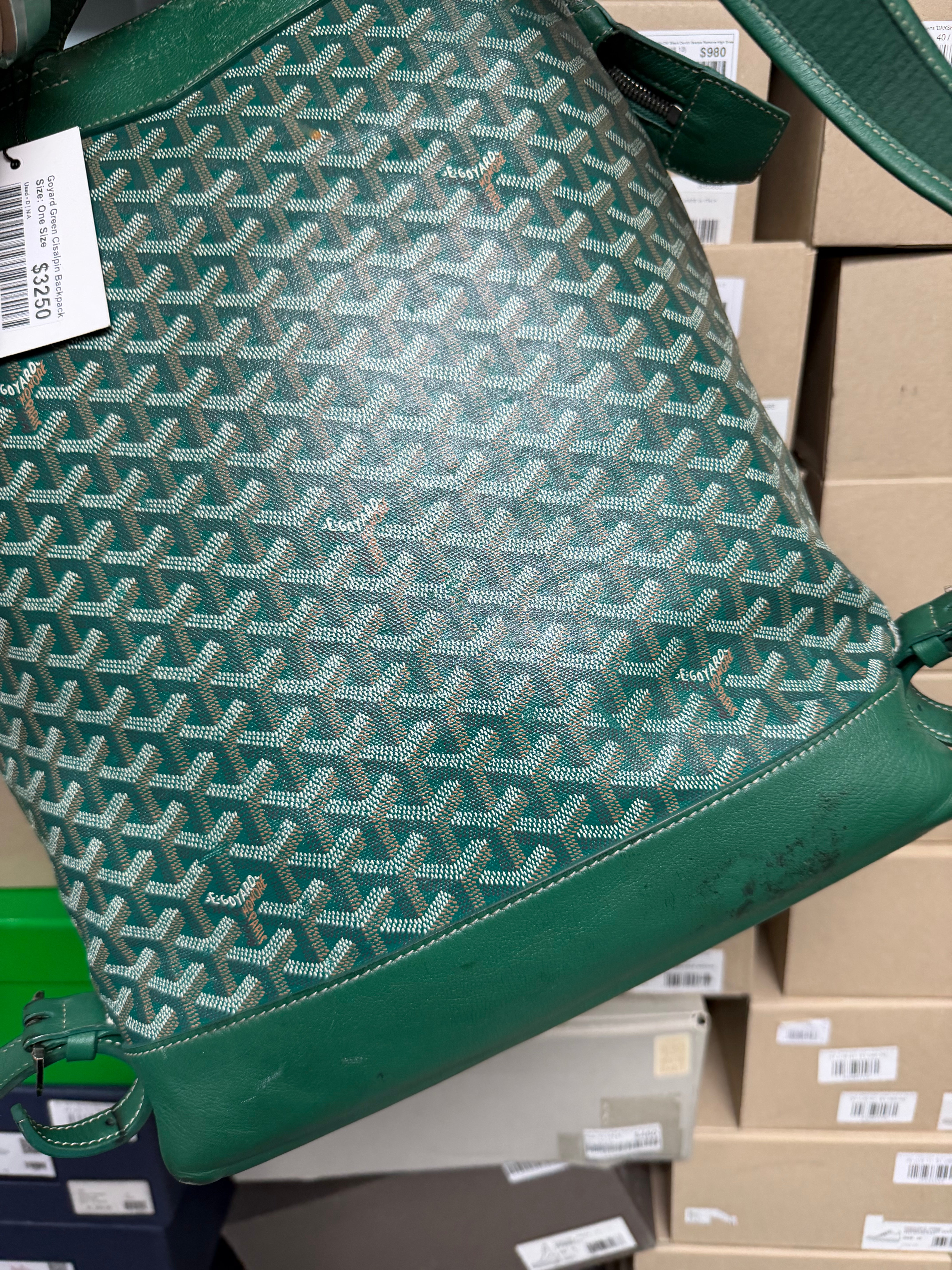 Goyard Green Cisalpin Backpack