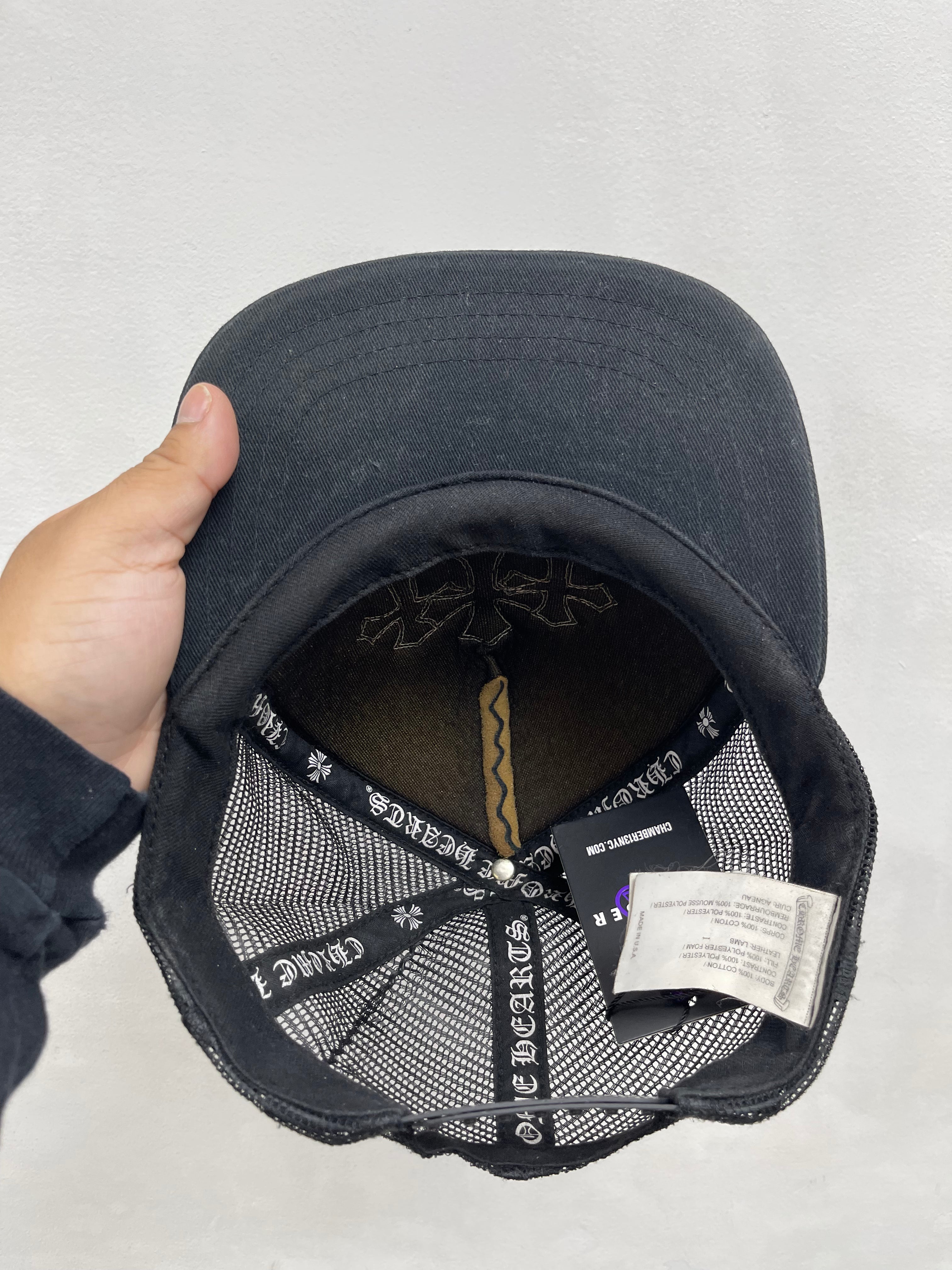 Chrome  Hearts Black Cemetery Trucker Hat