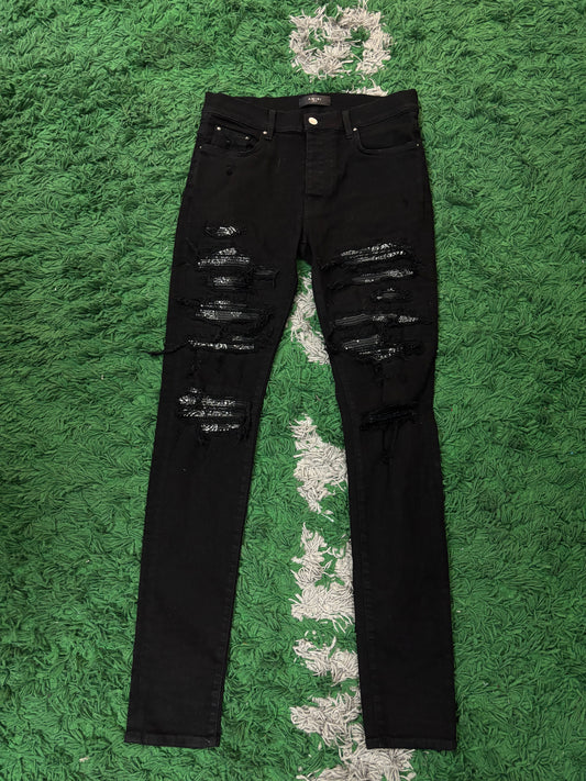 Amiri Black Bandana Thrasher Jeans Used