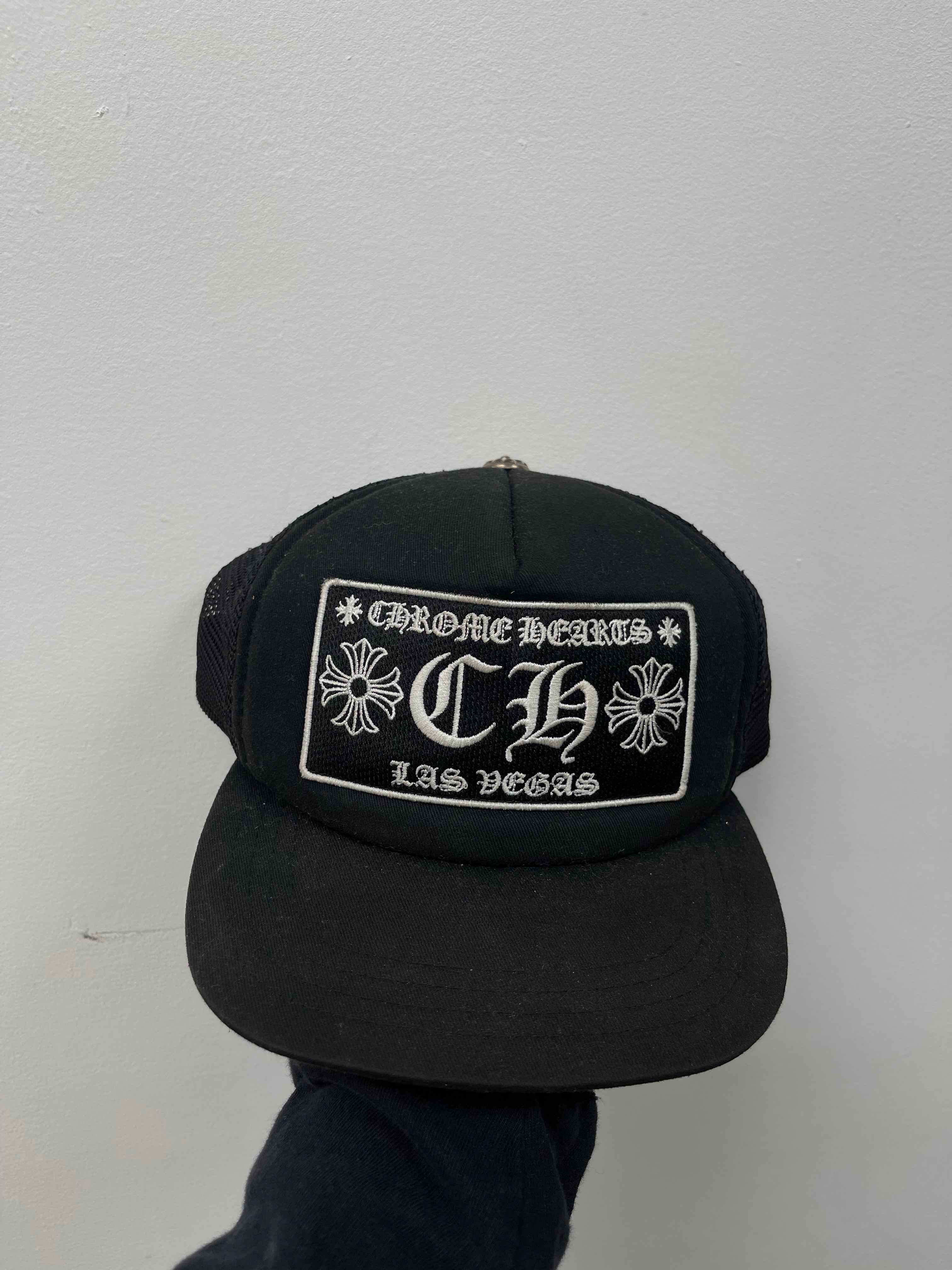 Chrome Hearts Black CH Las Vegas Trucker Hat