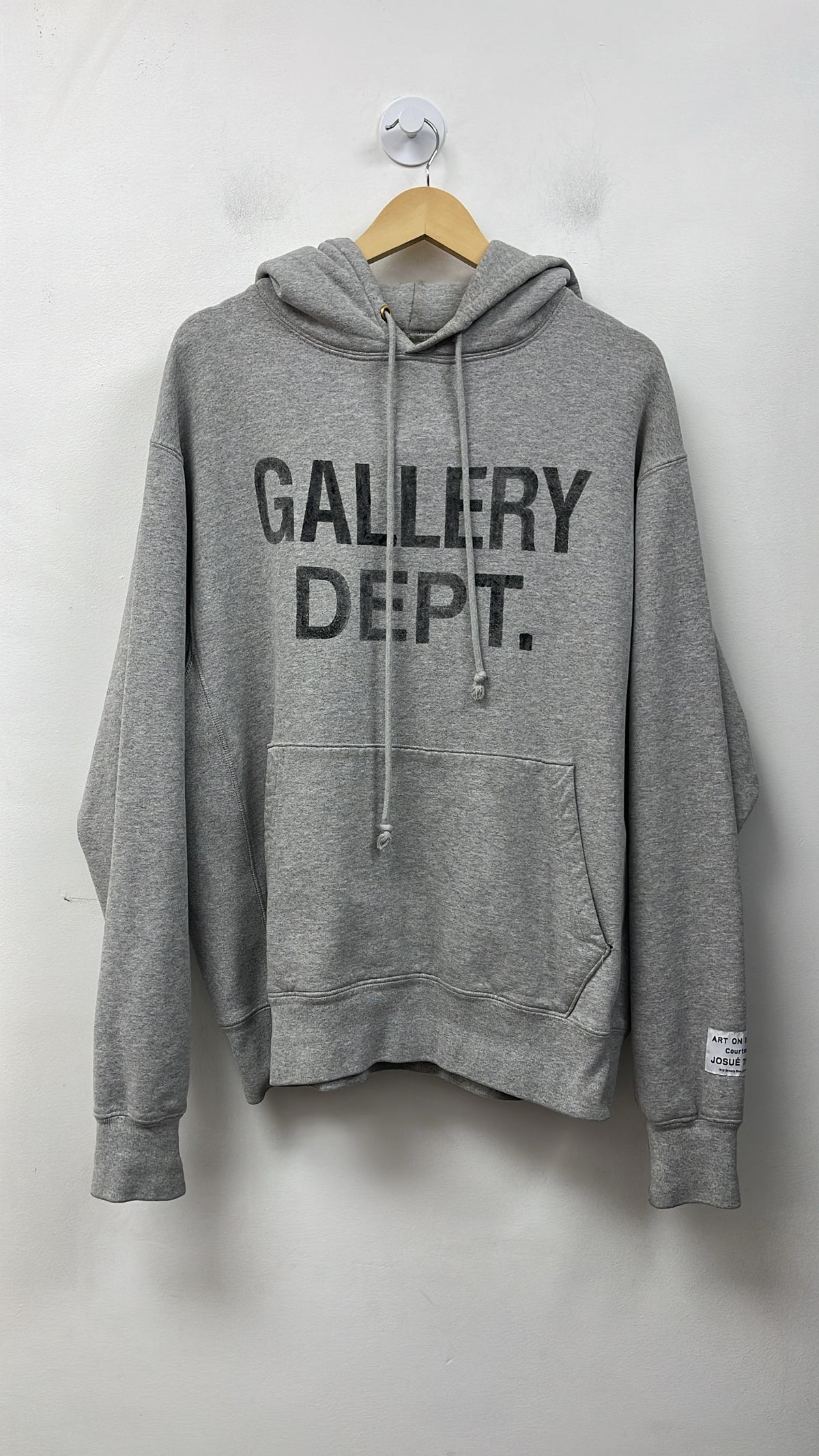 Gallery Dept Grey Black Logo Hoodie