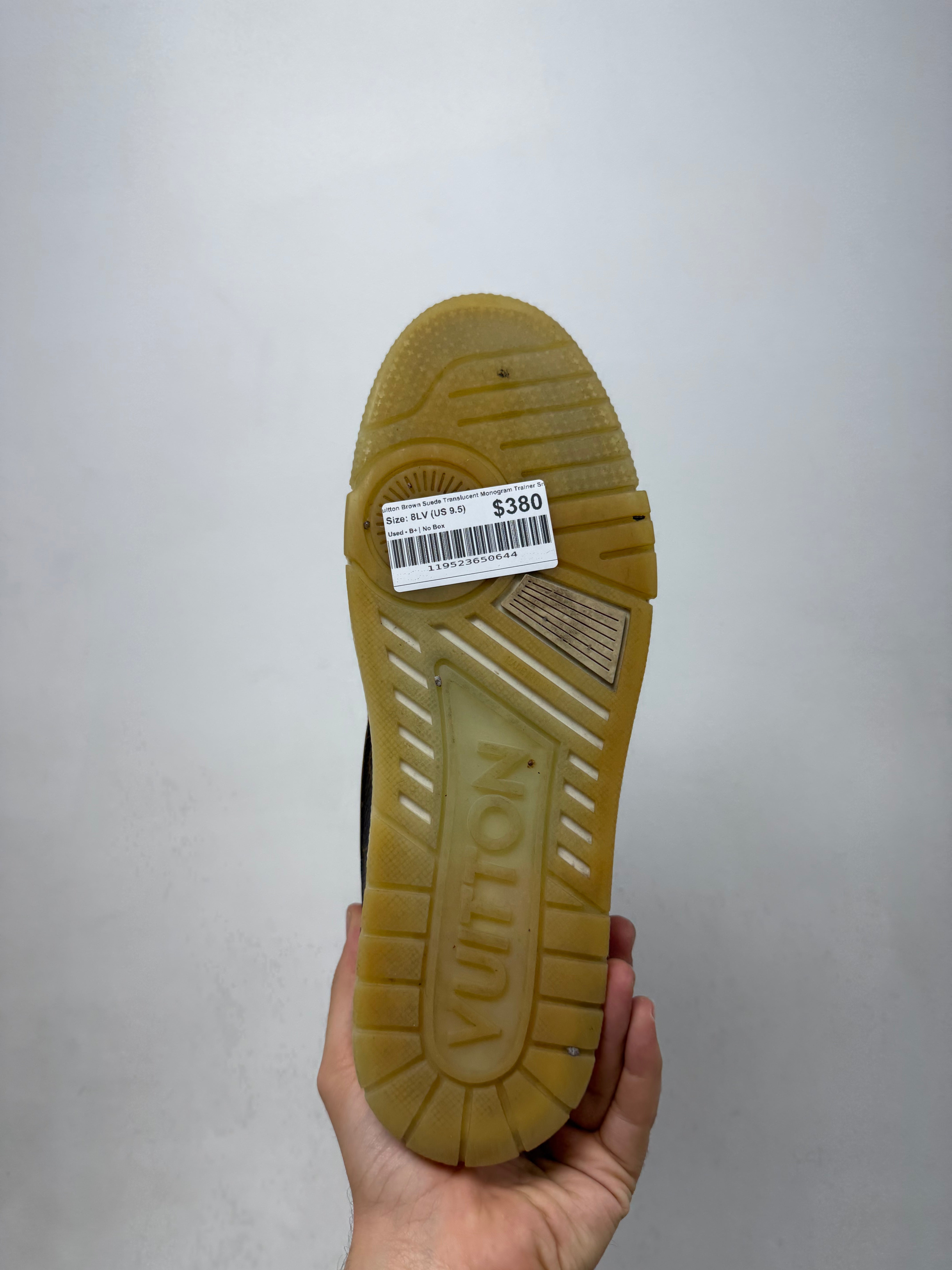 Louis Vuitton Brown Suede Translucent Monogram Trainer Sneakers