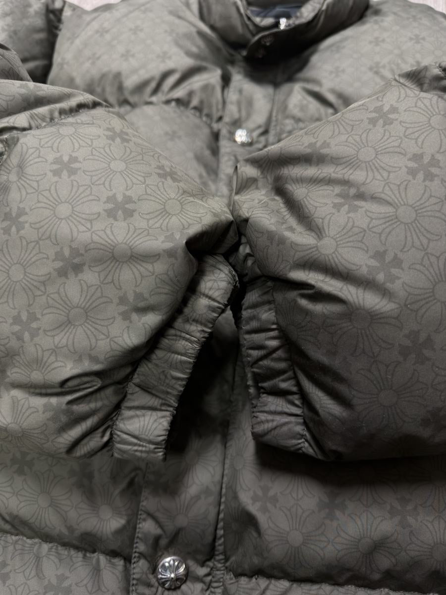 Chrome Hearts Olive Monogram Puffer Jacket