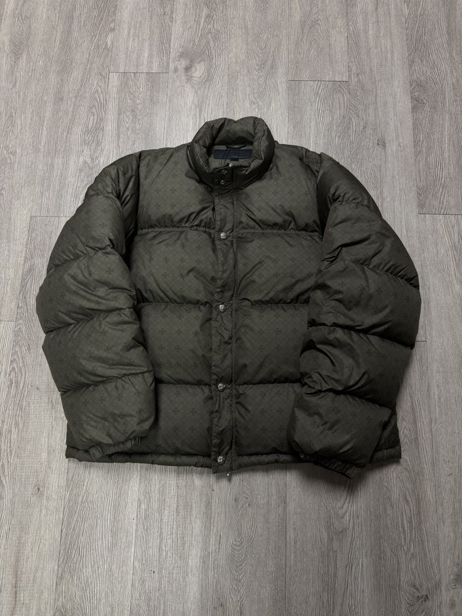 Chrome Hearts Olive Monogram Puffer Jacket