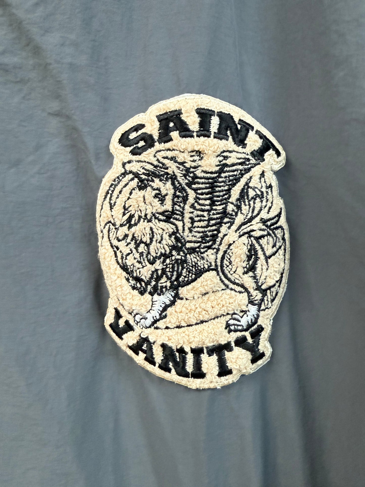 Saint Vanity Grey Nylon Zip Up Jacket