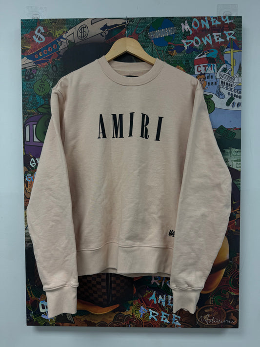 Amiri Core Logo Crewneck Dust Pink New Medium With Tags