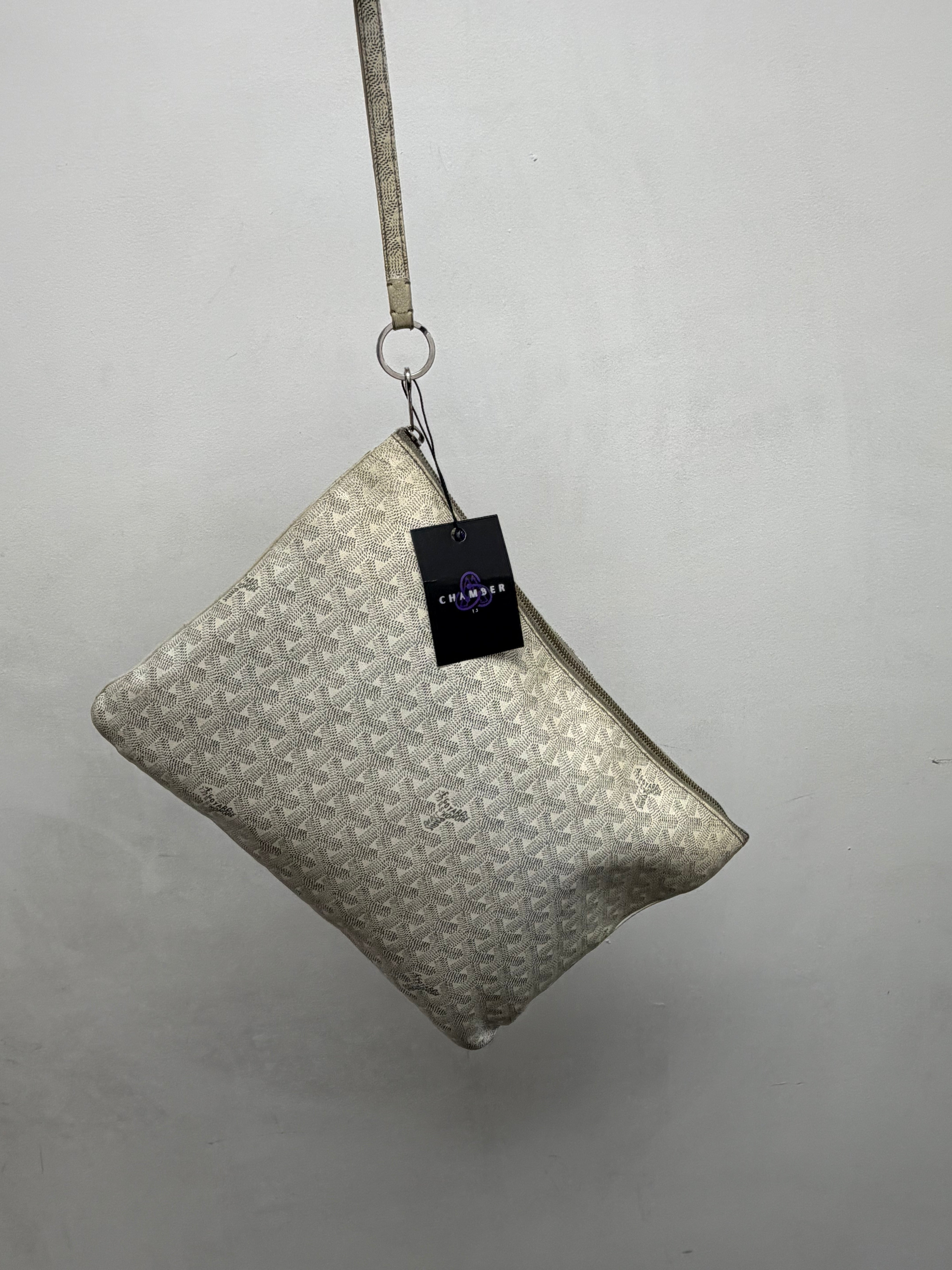 Goyard White Senat (With Lanyard) Bag