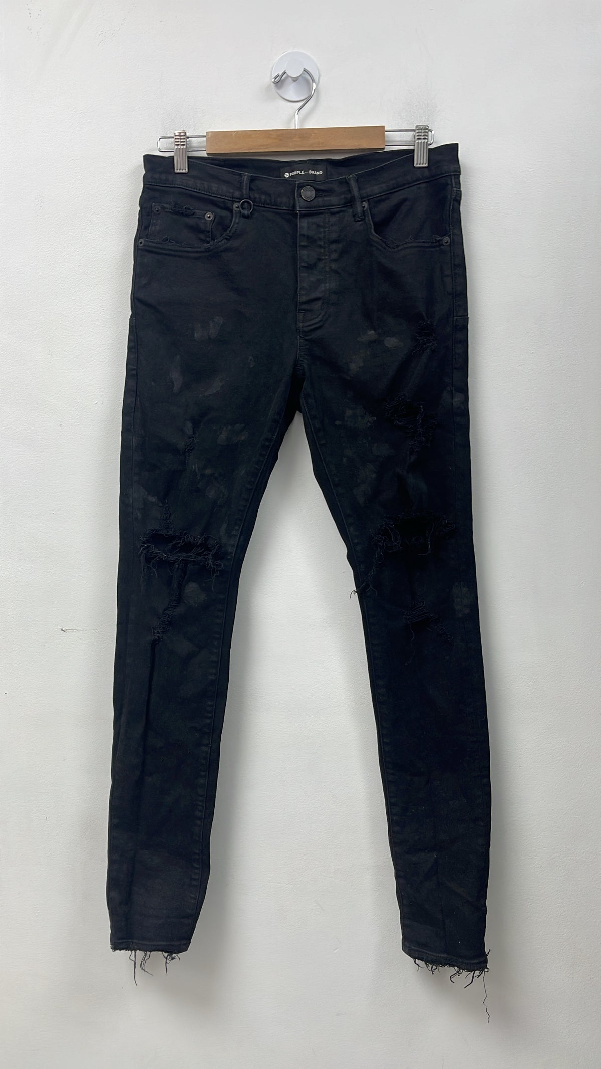 Purple Brand Black Splatter P001 Jeans