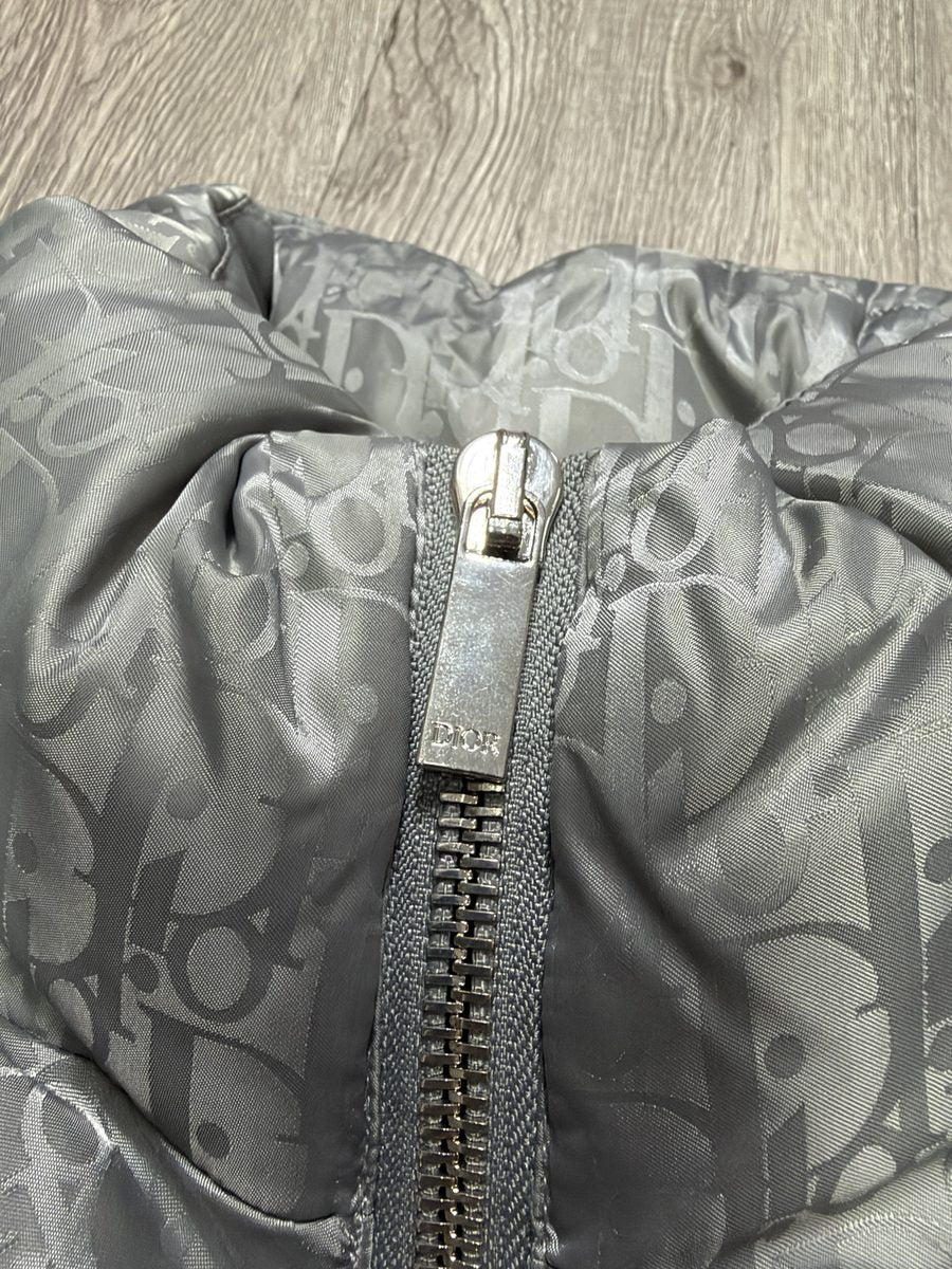 Dior Grey Oblique Monogram Puffer Jacket