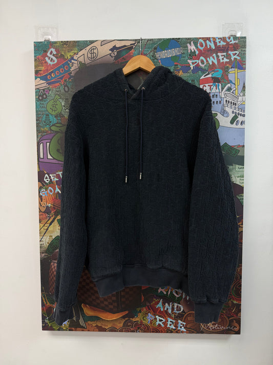 Dior Towel Hoodie Navy Used XL (Fits Large)